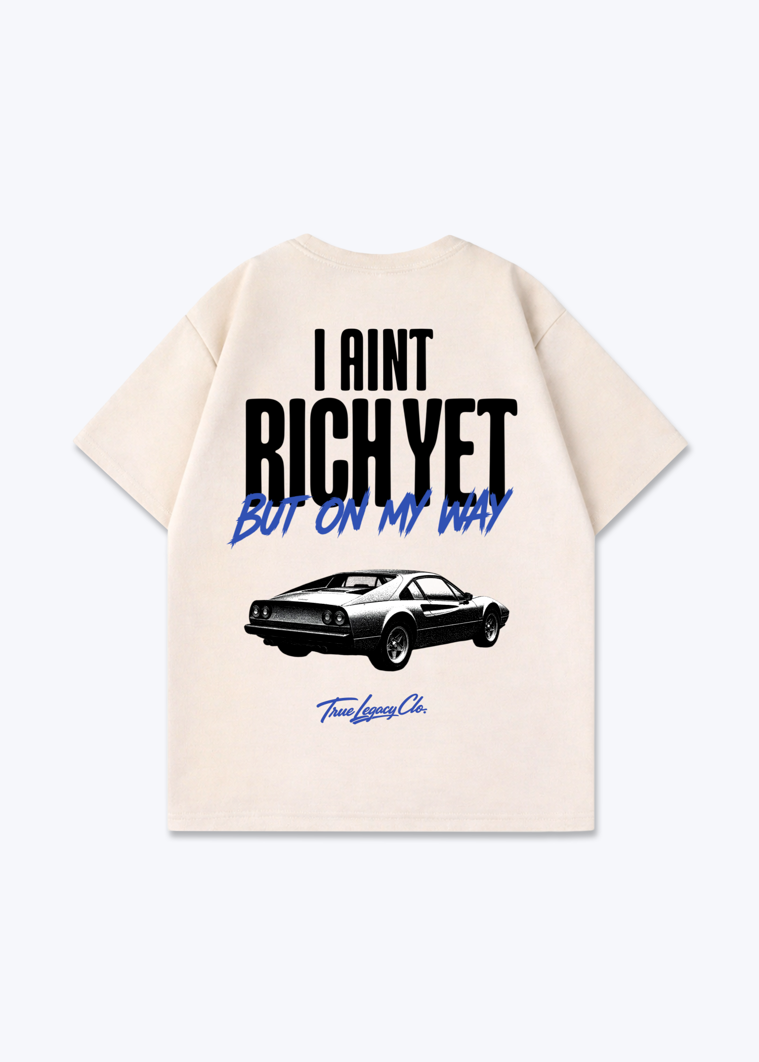 Oversized Shirt - Beige Back (Designed)