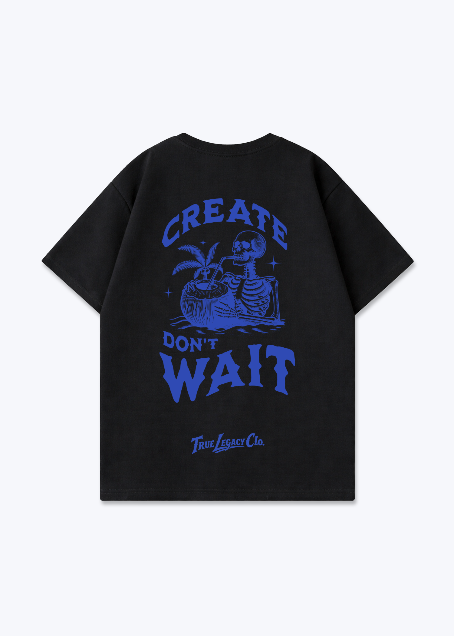 CREATE DON'T WAIT - Oversized Shirt - Black Back (Designed)