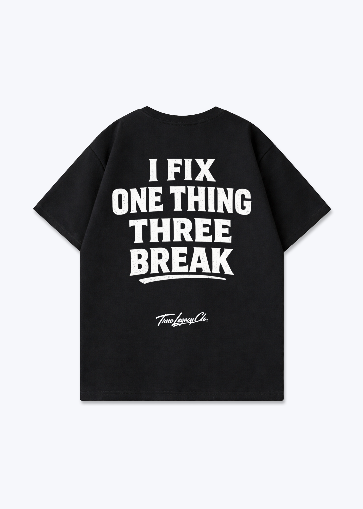 THREE BREAK - Oversized Shirt - Black Back (Designed)