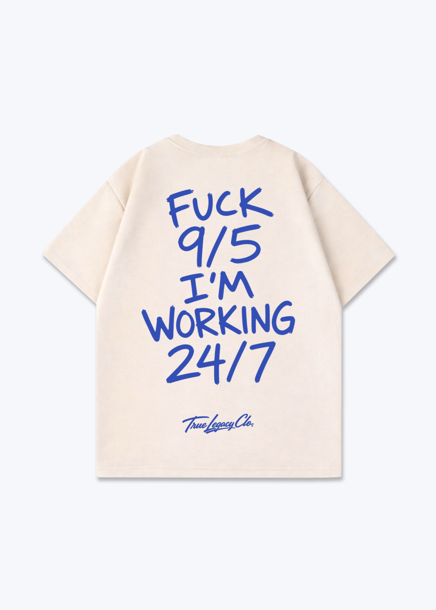 FUCK 9/5 - Oversized Shirt - Beige Back (Designed)