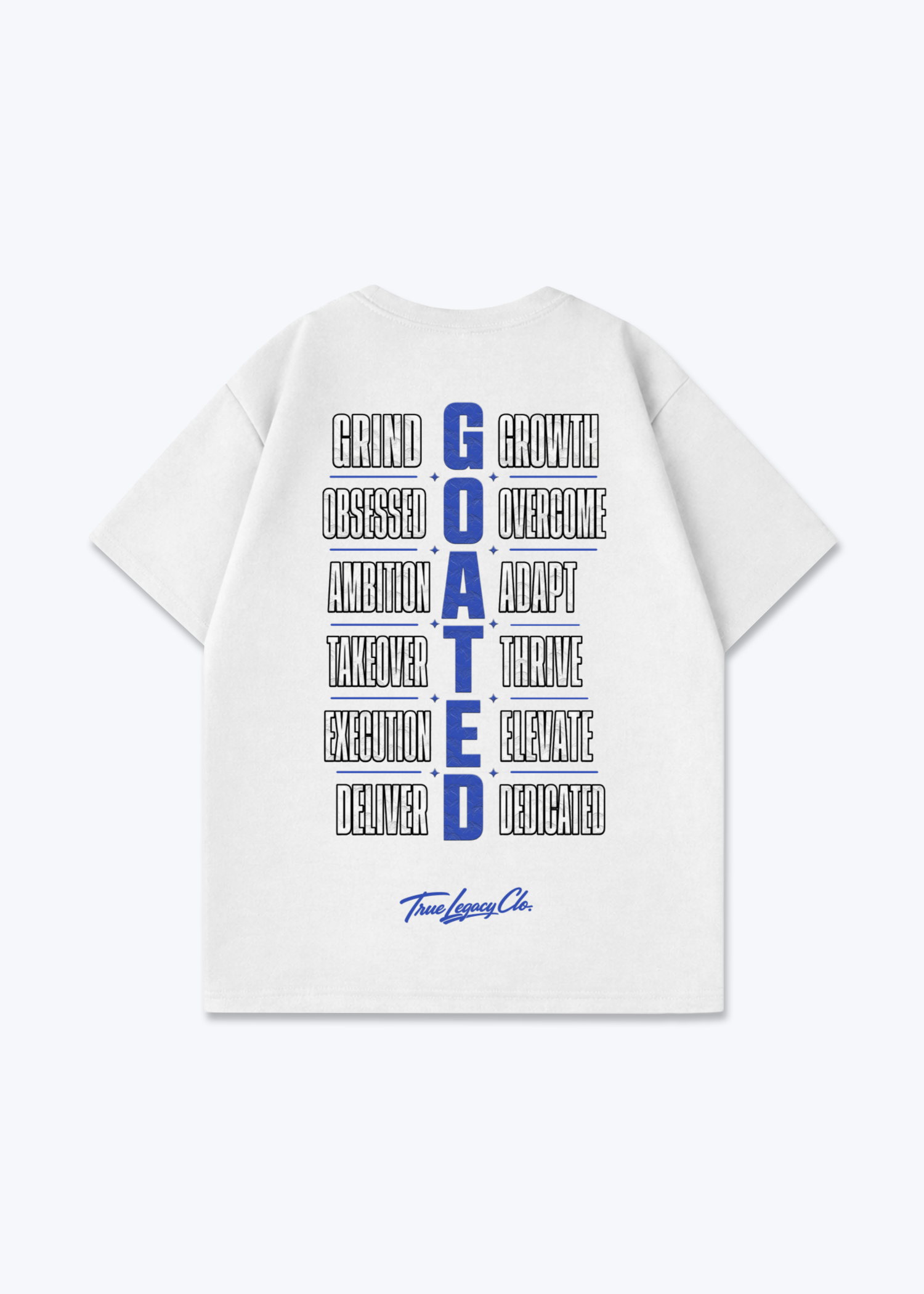 GOATED - Oversized Shirt - White Back (Designed)