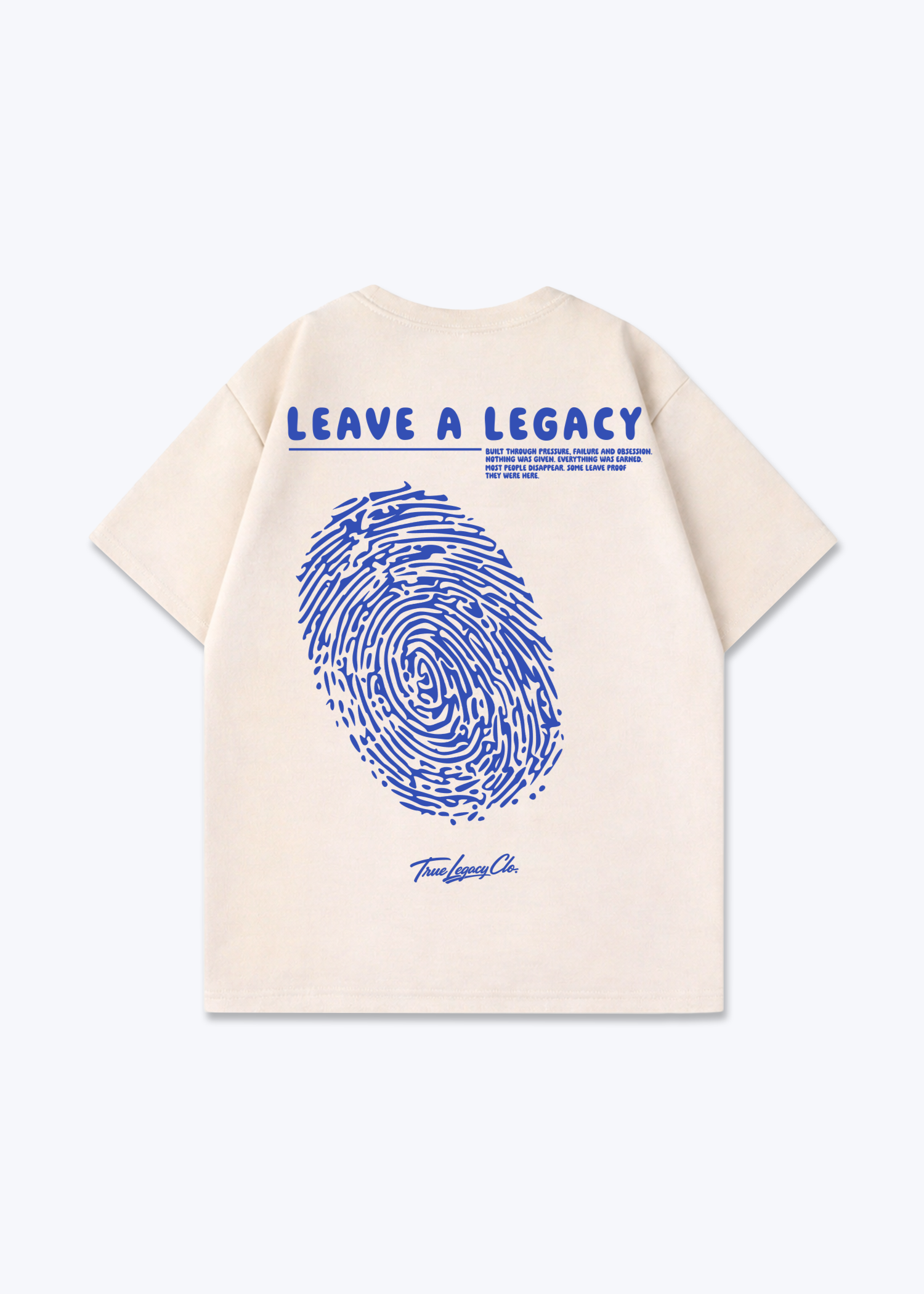LEAVE A LEGACY - Oversized Shirt - Beige Back (Designed)
