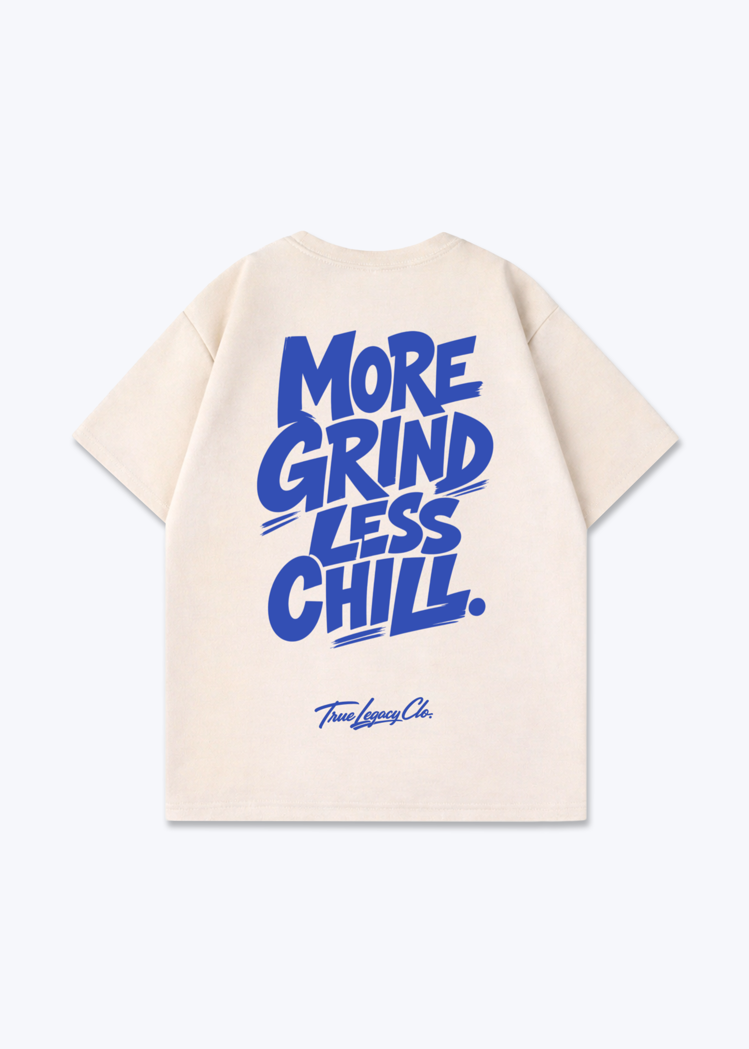MORE GRIND - Oversized Shirt - Beige Back (Designed)