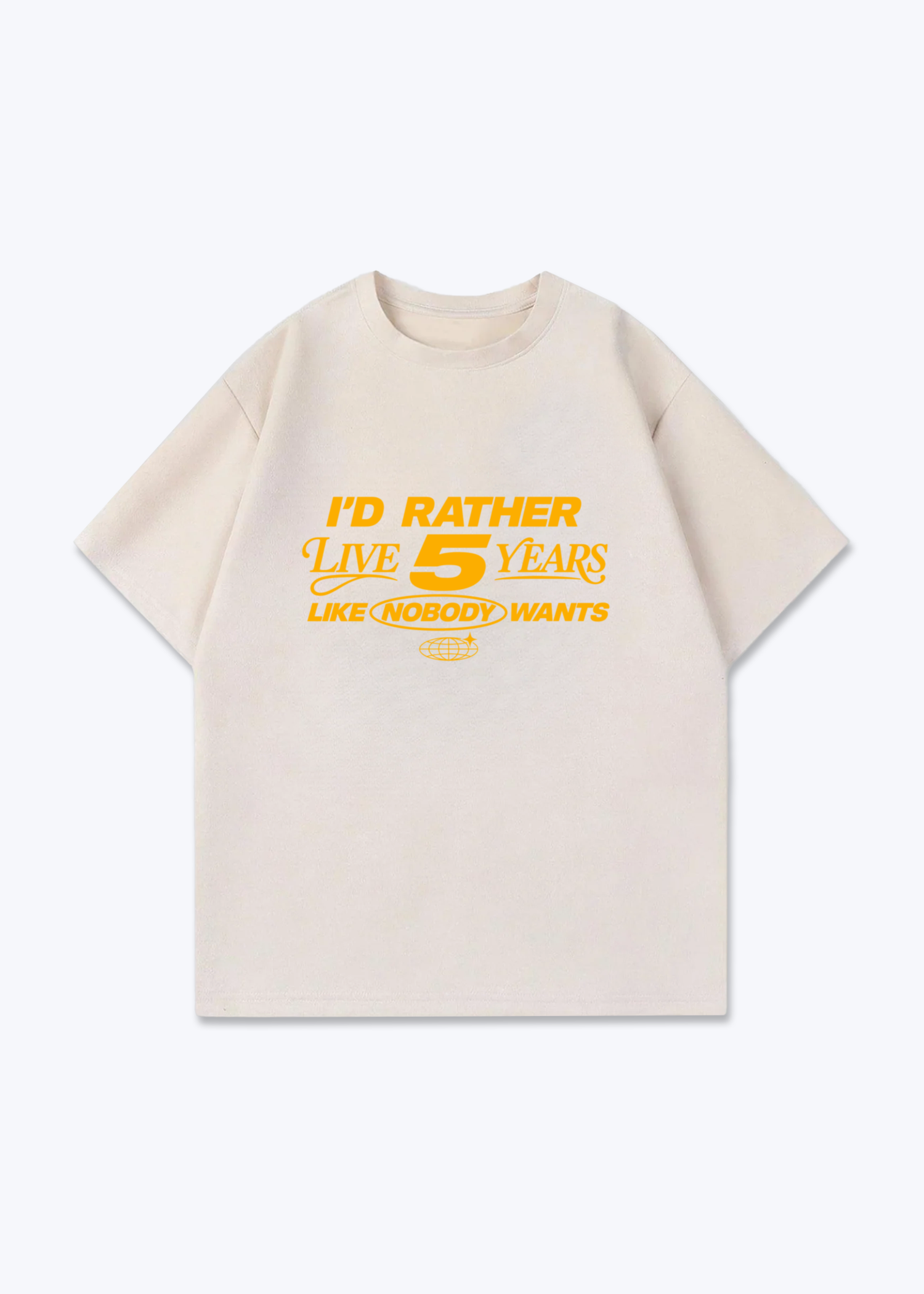 NOBODY CAN - Oversized Shirt - Beige Front (Designed)