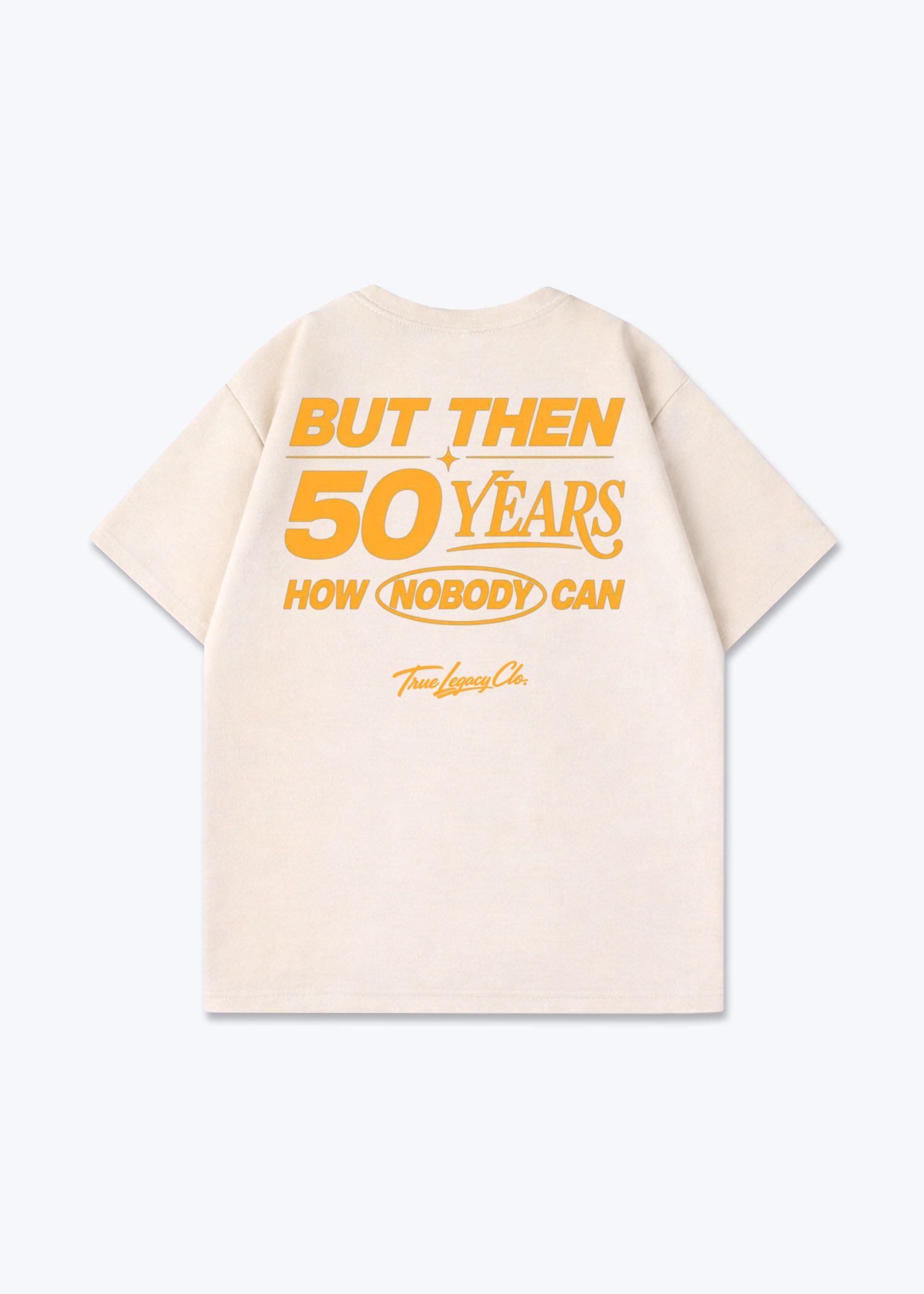NOBODY CAN - Oversized Shirt - Beige Back (Designed)