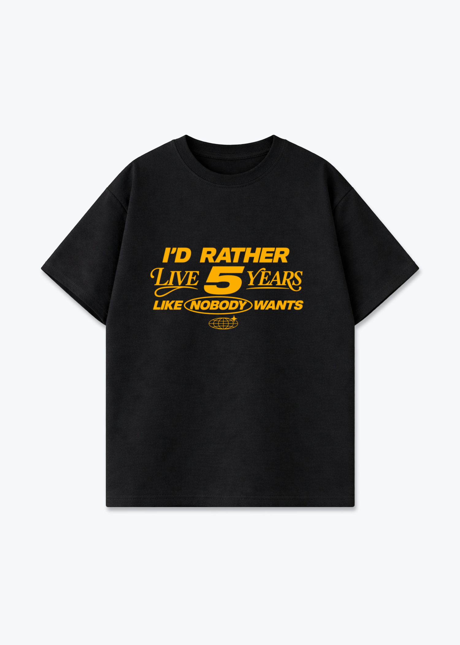 NOBODY CAN - Oversized Shirt - Black Front (Designed)