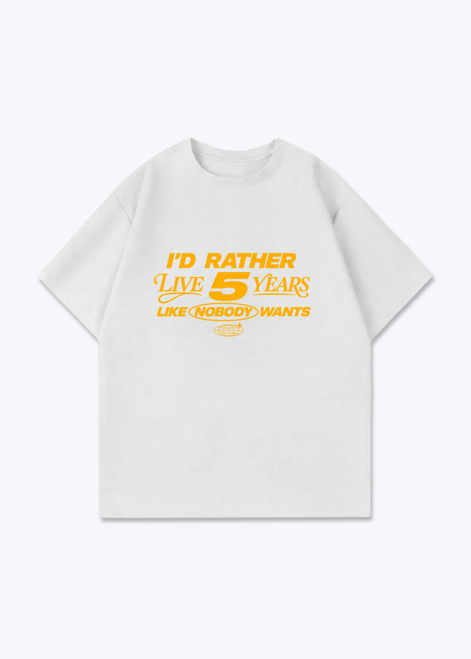 NOBODY CAN - Oversized Shirt - White Front (Designed)