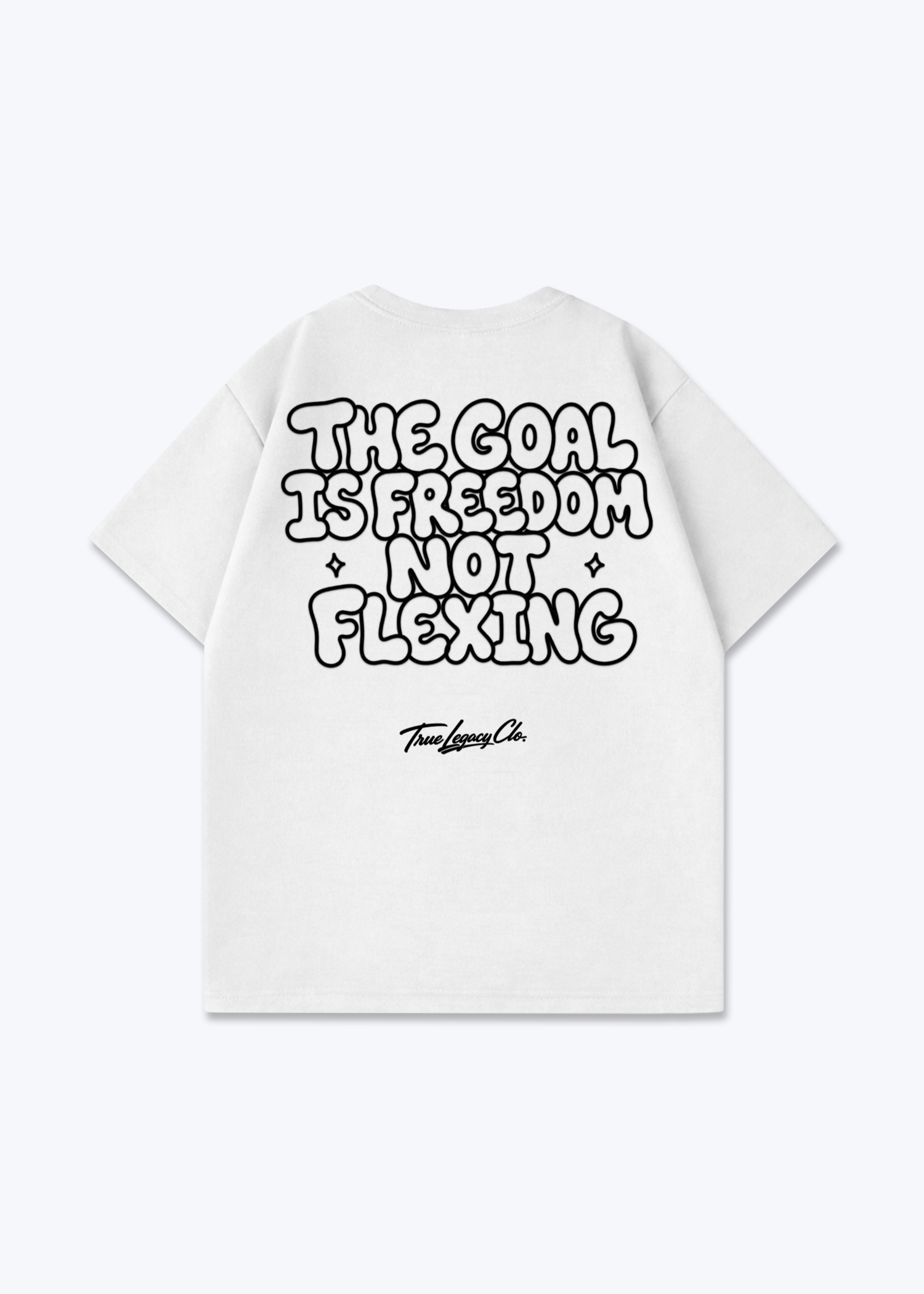 GOAL IS FREEDOM - Oversized Shirt - White Back (Designed)