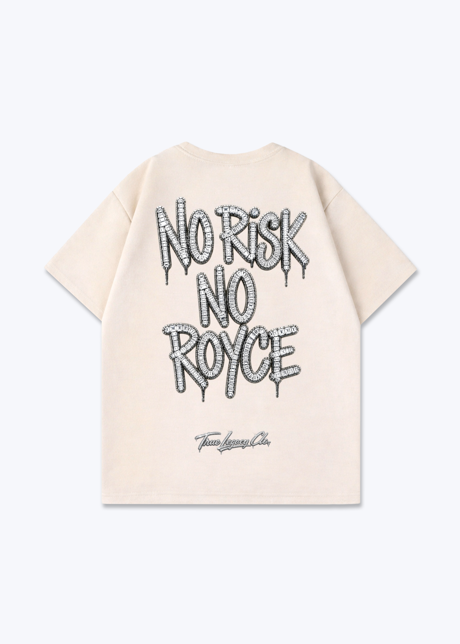 NO ROYCE (BAGUETTES) - Oversized Shirt - Beige Back (Designed)