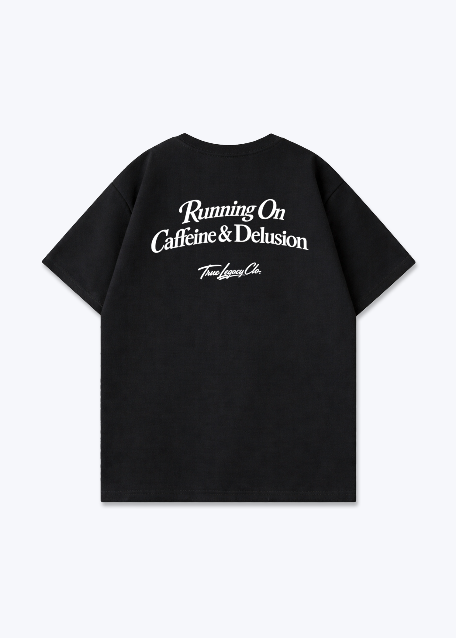 CAFFEINE AND DELUSION - Oversized Shirt - Black Back (Designed)