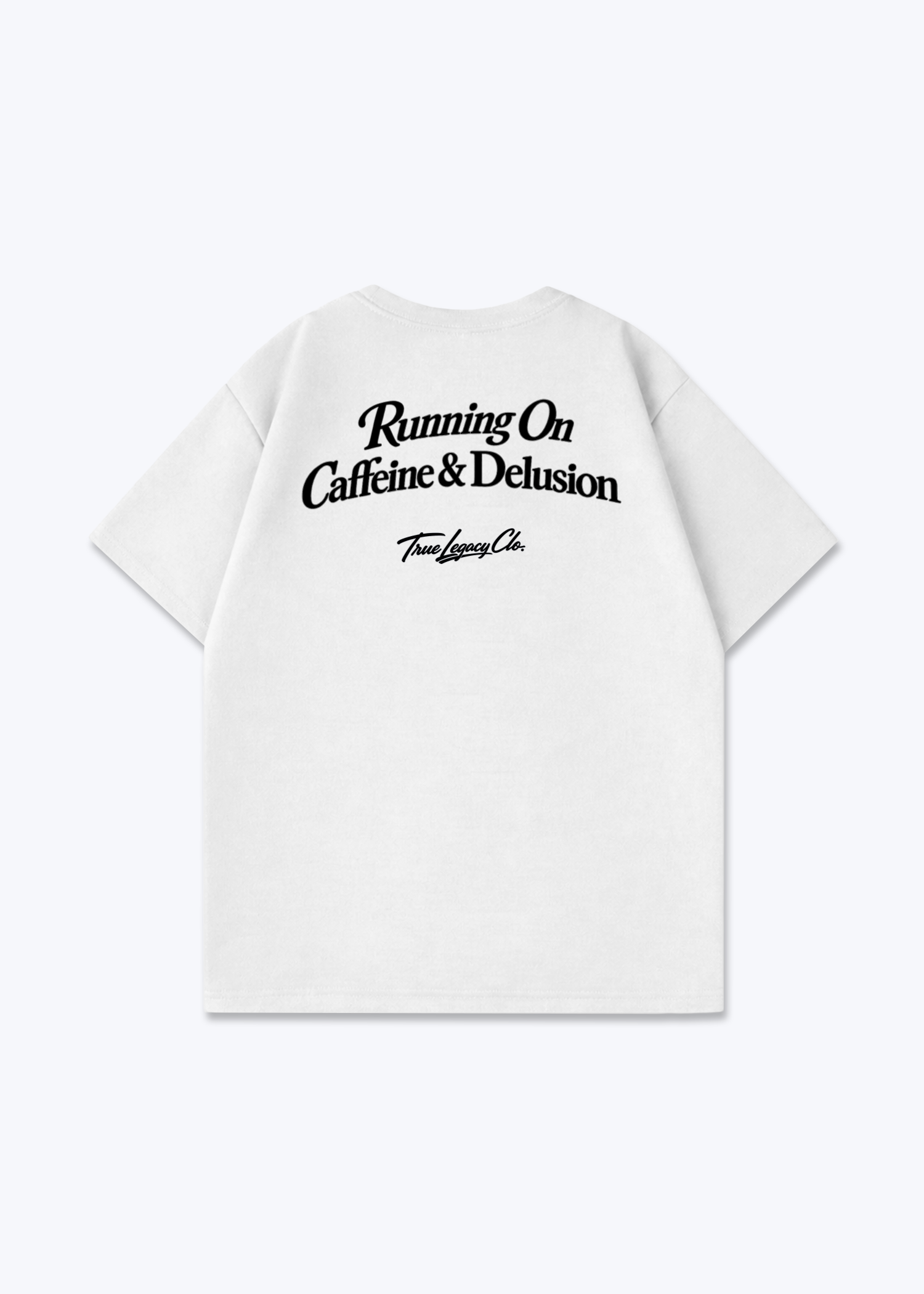 CAFFEINE AND DELUSION - Oversized Shirt - White Back (Designed)
