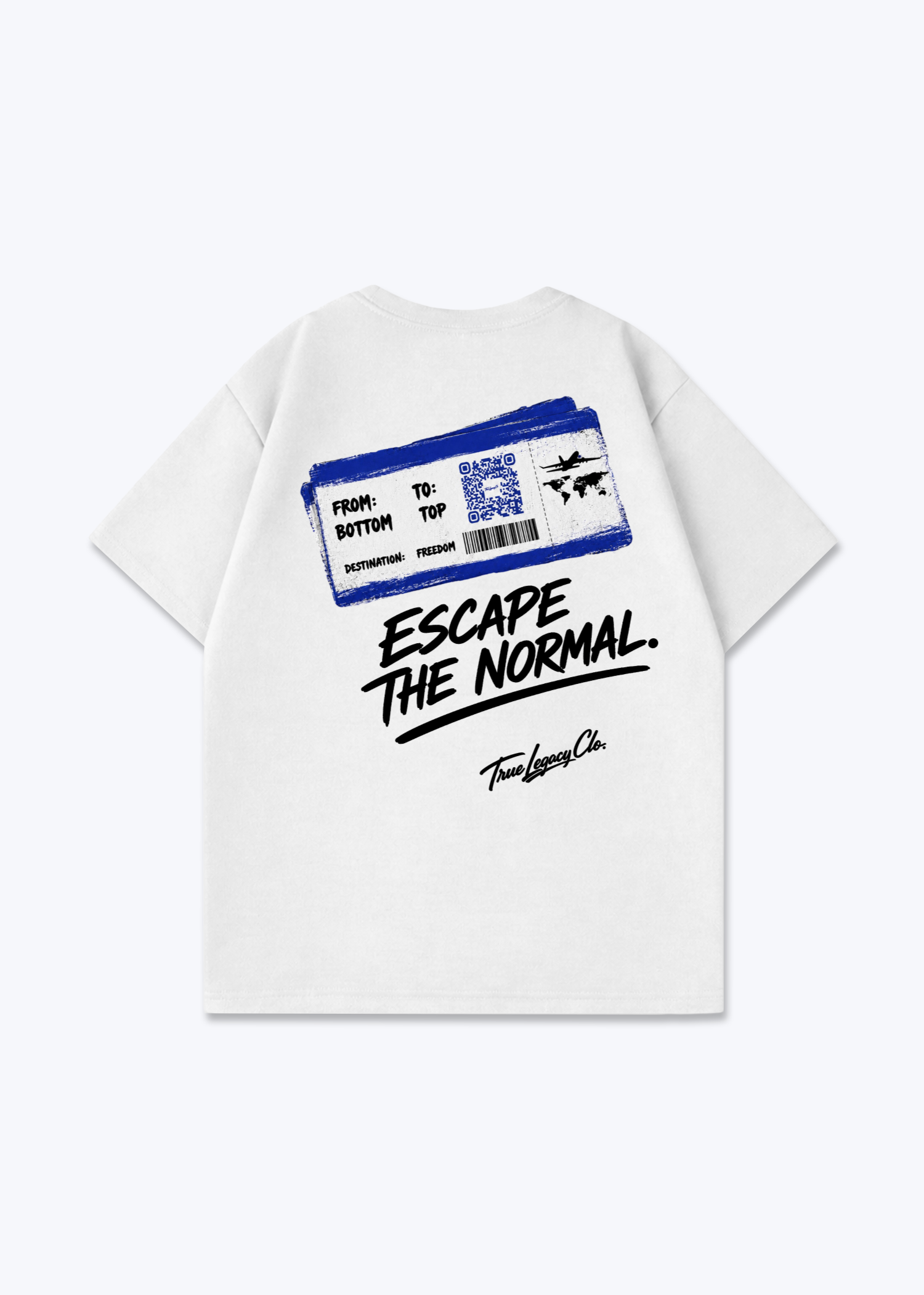 ESCAPE THE NORMAL - Oversized Shirt - White Back (Designed)