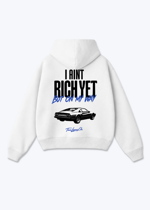 AINT RICH YET - Oversized Hoodie - White Back (Designed)