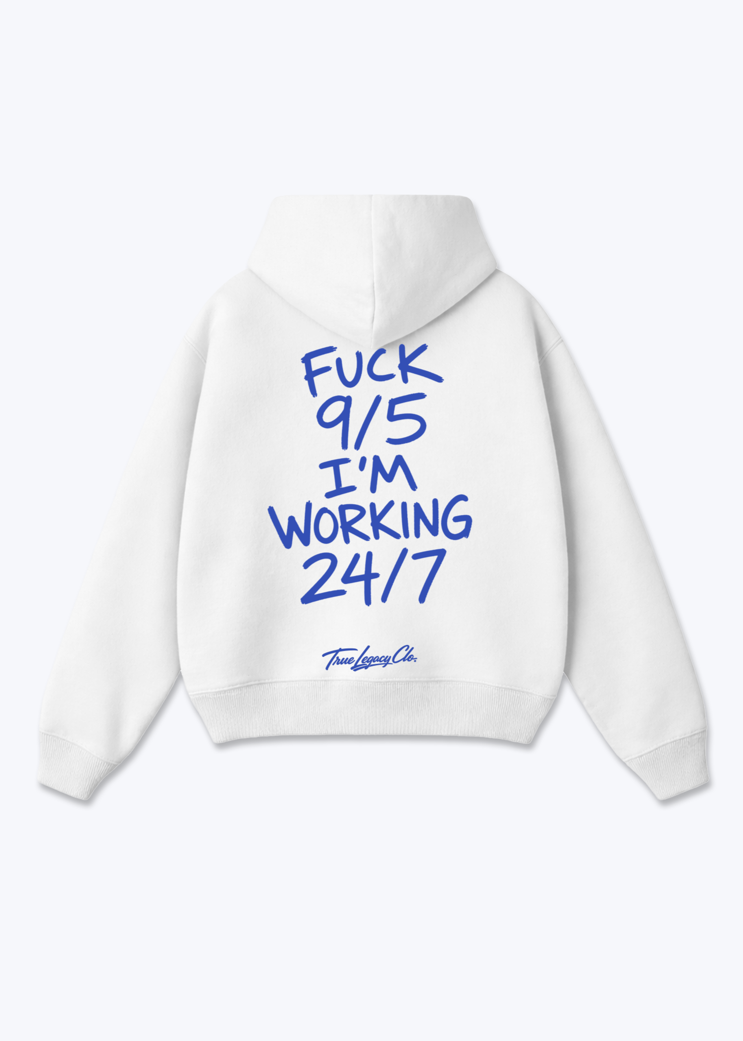 FUCK 9/5 - Oversized Hoodie - White Back (Designed)