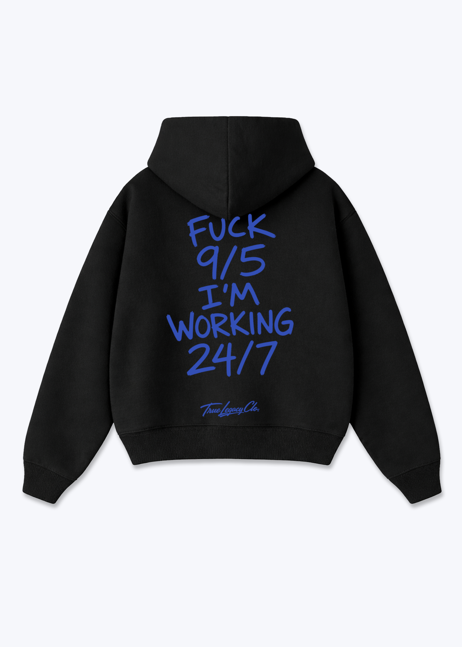 FUCK 9/5 - Oversized Hoodie - Black Back (Designed)