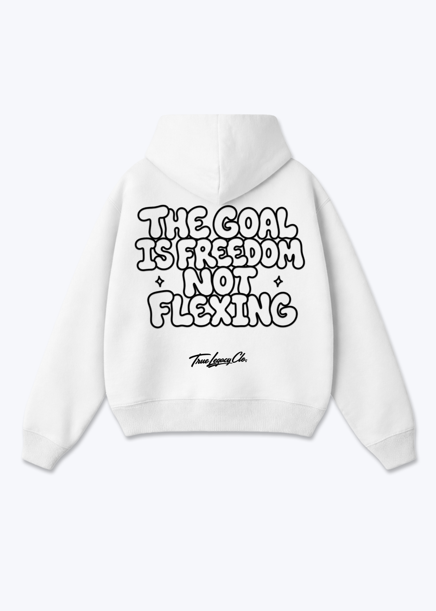 GOAL IS FREEDOM - Oversized Hoodie - White Back (Designed)