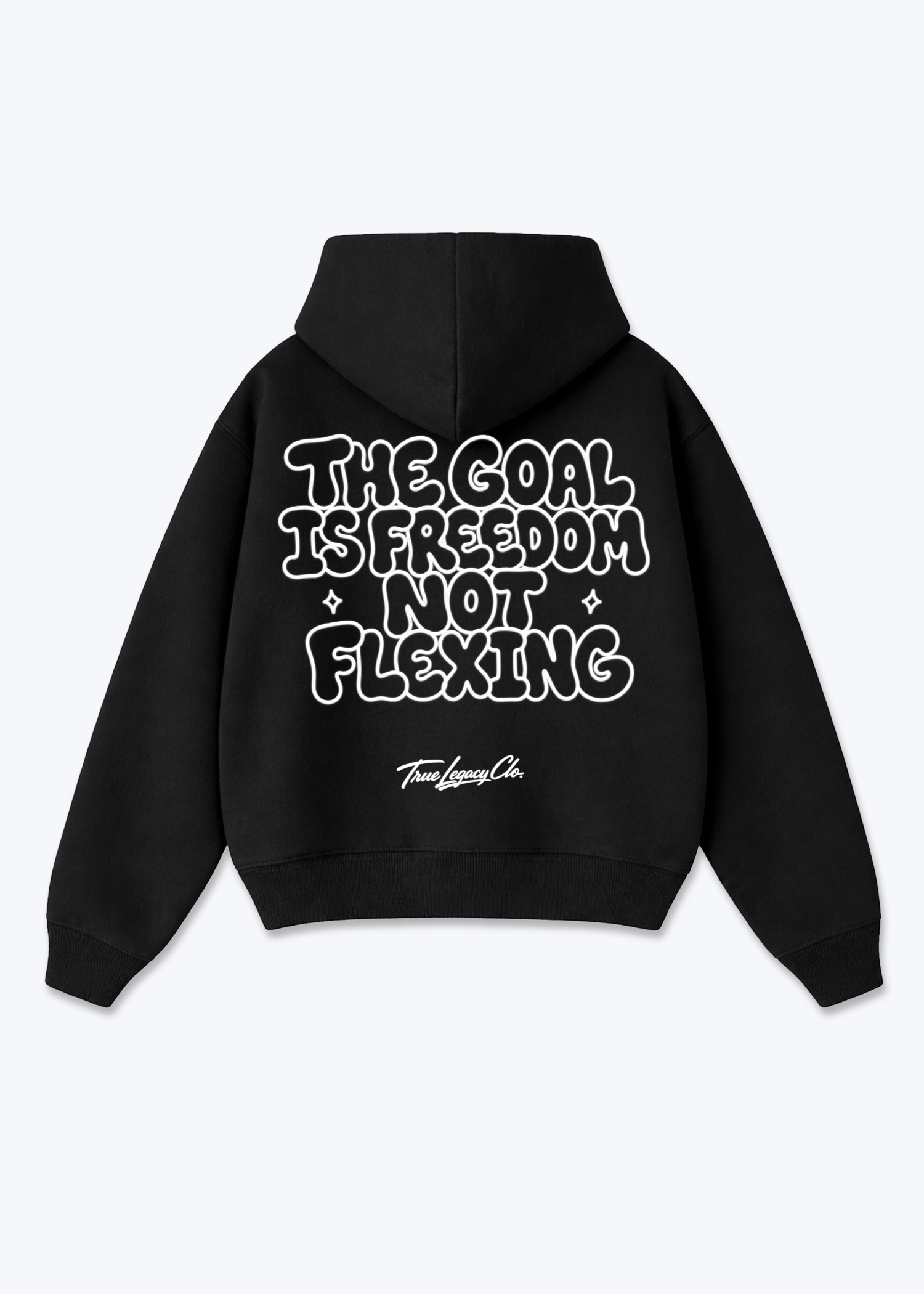 GOAL IS FREEDOM - Oversized Hoodie - Black Back (Designed)