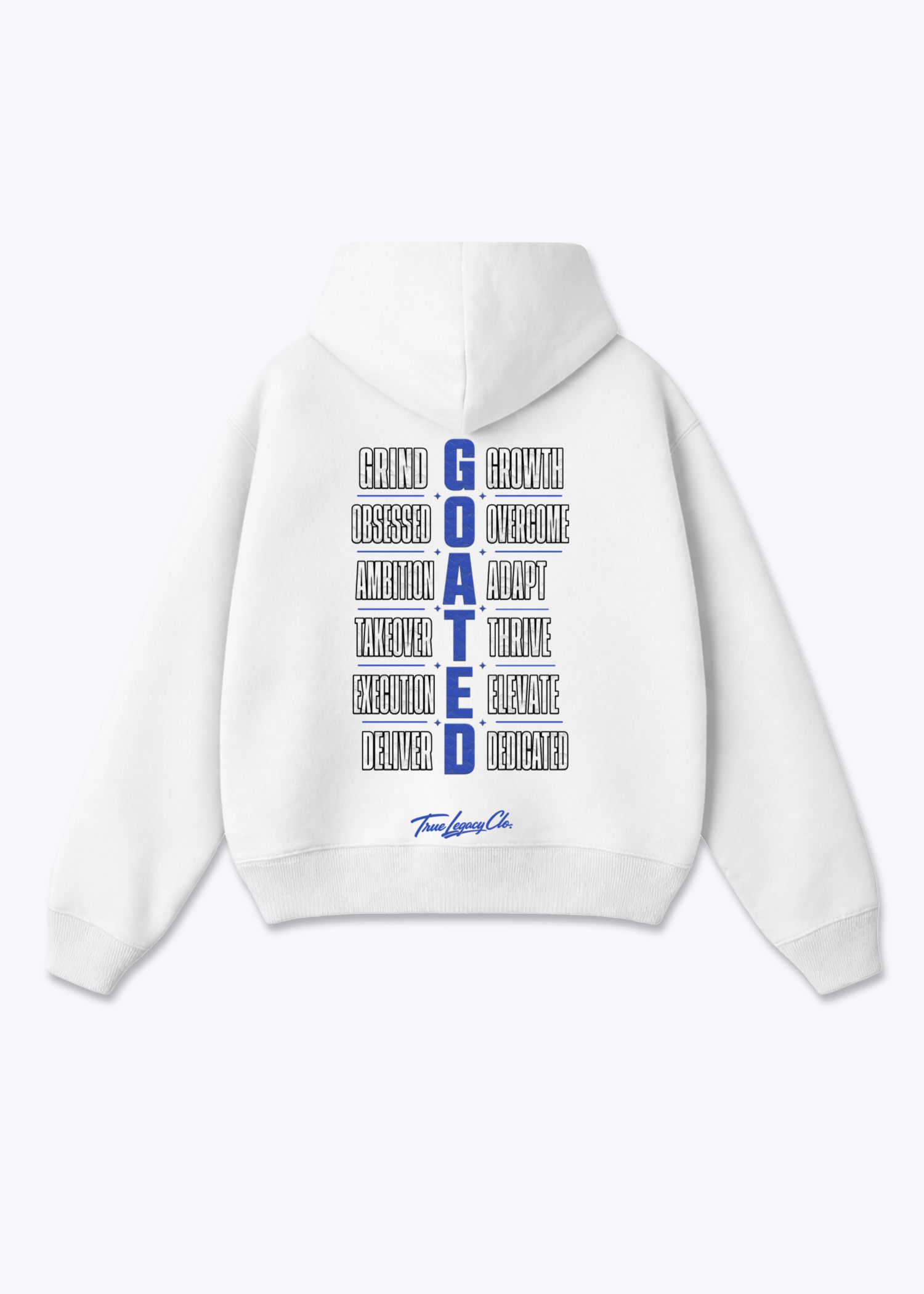 GOATED - Oversized Hoodie - White Back (Designed)