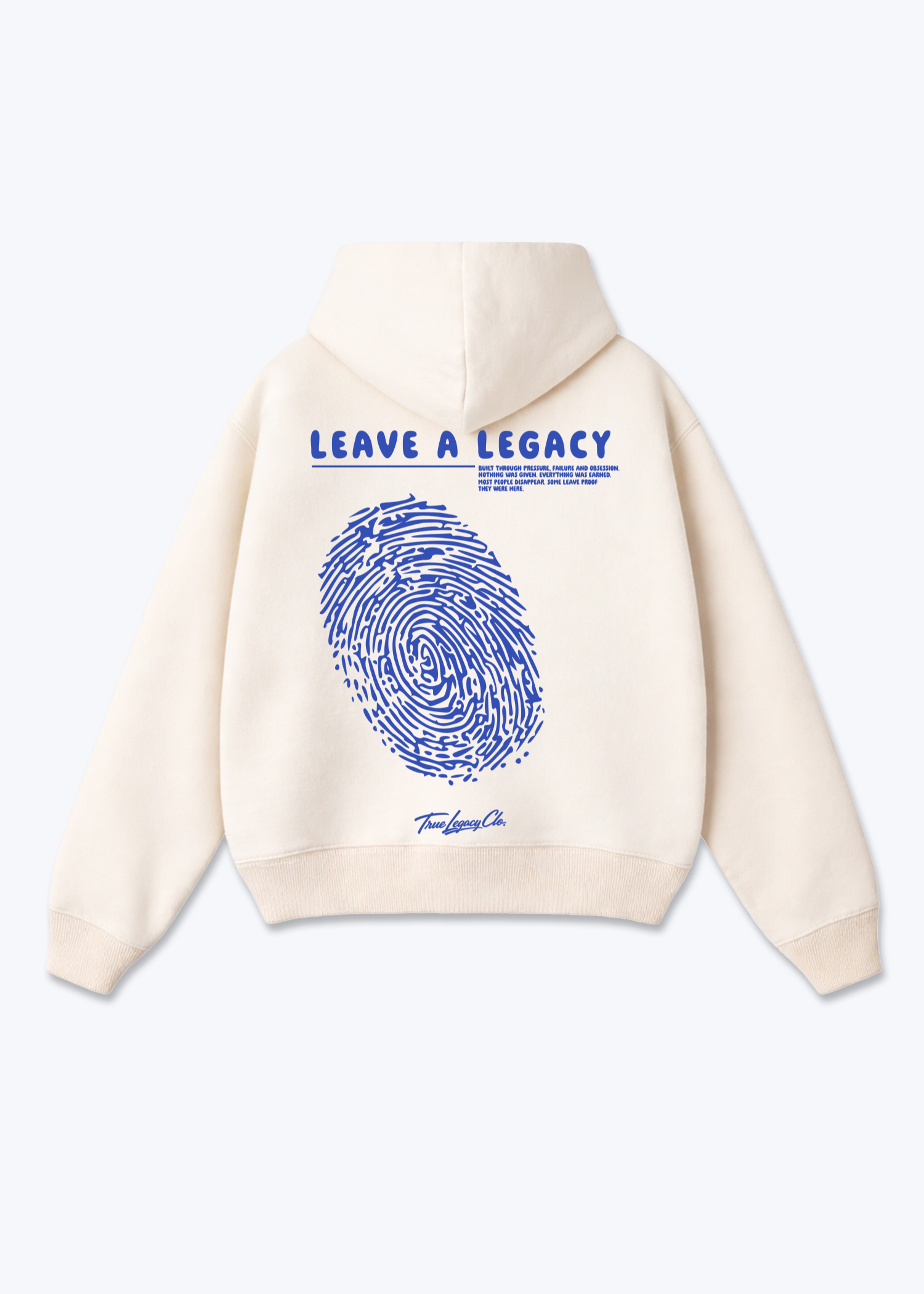 LEAVE A LEGACY - Oversized Hoodie - Beige Back (Designed)