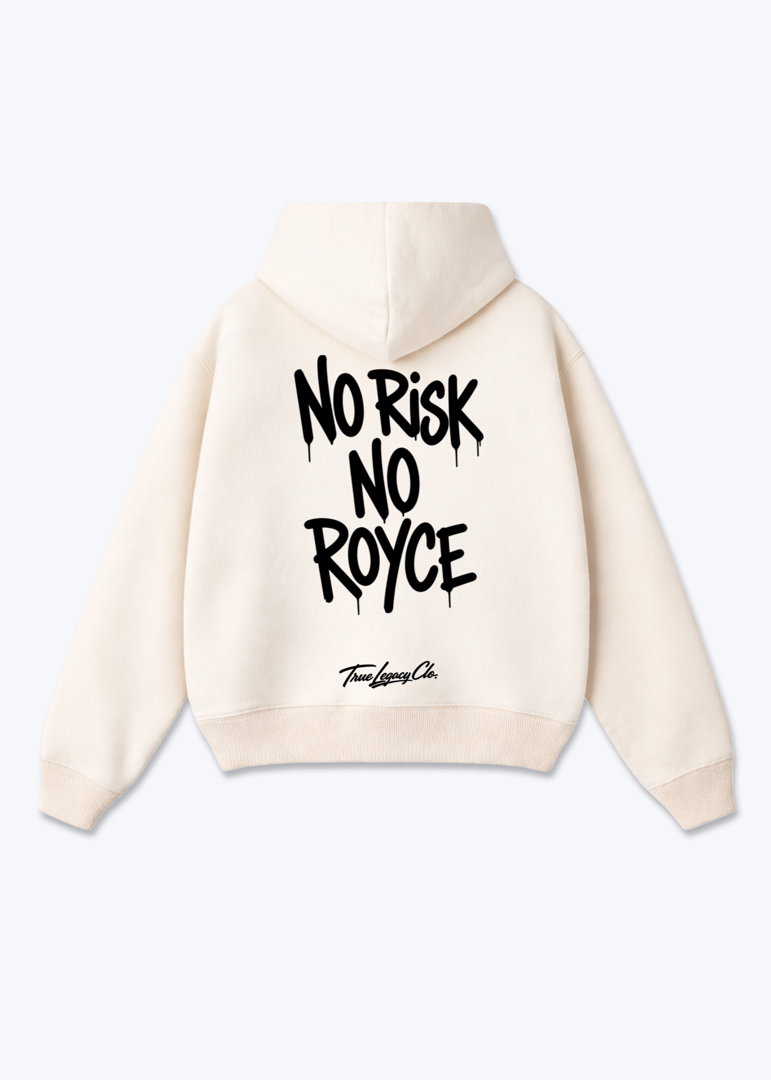 NO ROYCE - Oversized Hoodie - Beige Back (Designed)