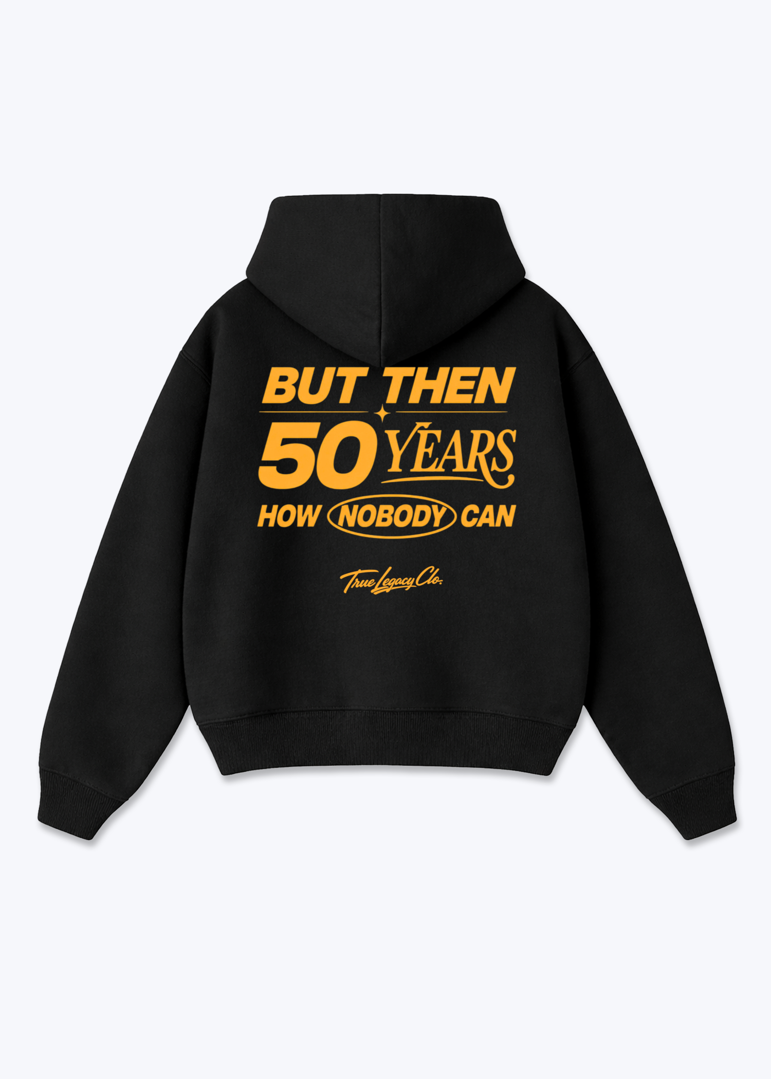 NOBODY CAN - Oversized Hoodie - Black Back (Designed)