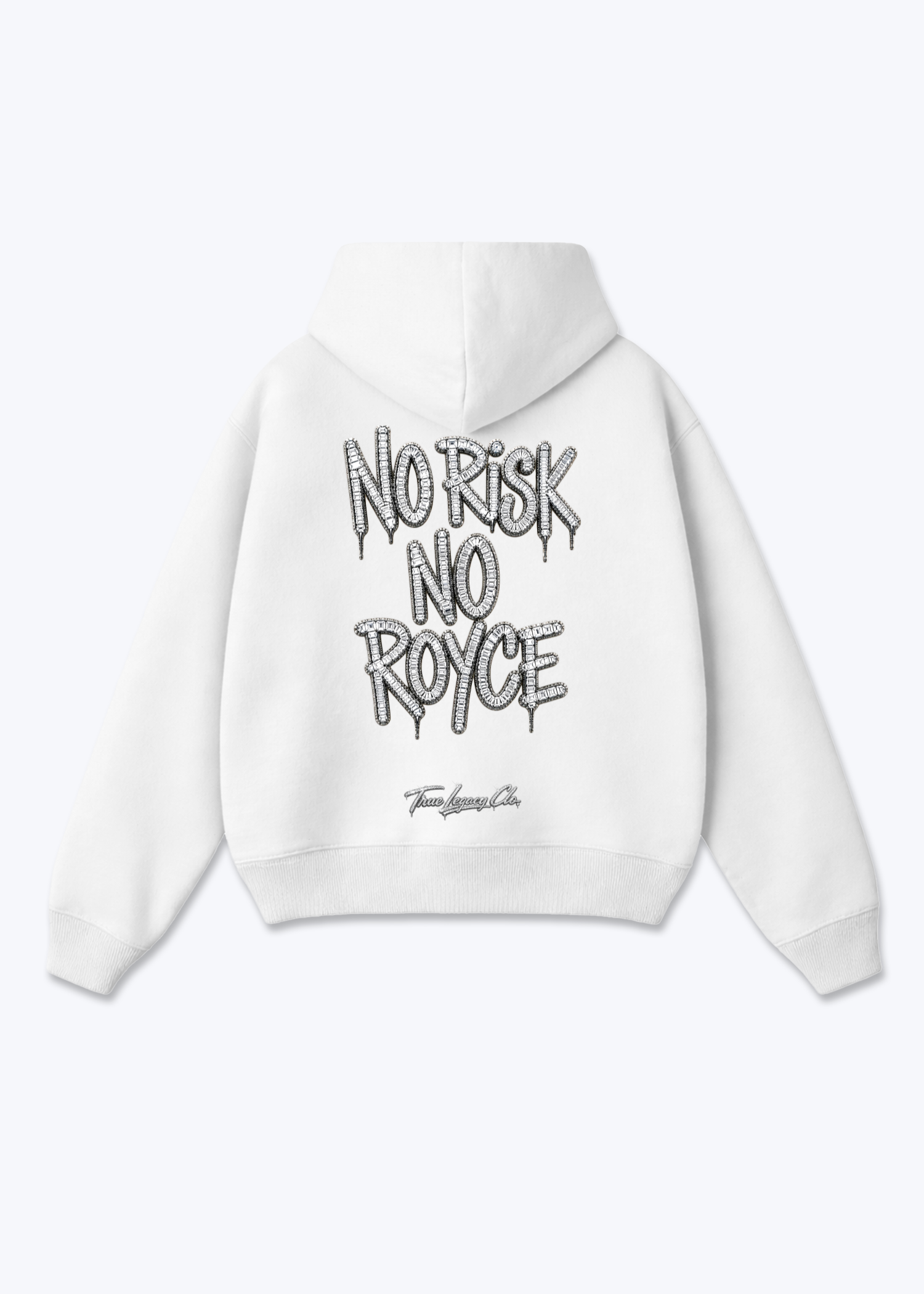 NO ROYCE (BAGUETTES) - Oversized Hoodie - White Back (Designed)