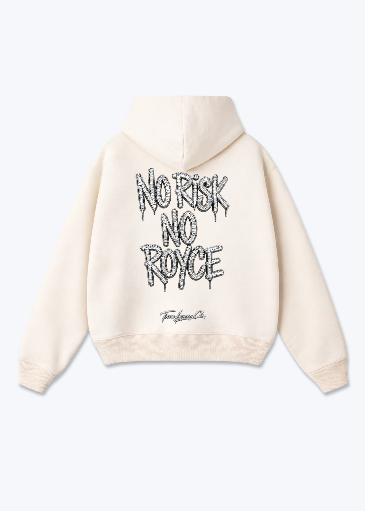 NO ROYCE (BAGUETTES) - Oversized Hoodie - Beige Back (Designed)
