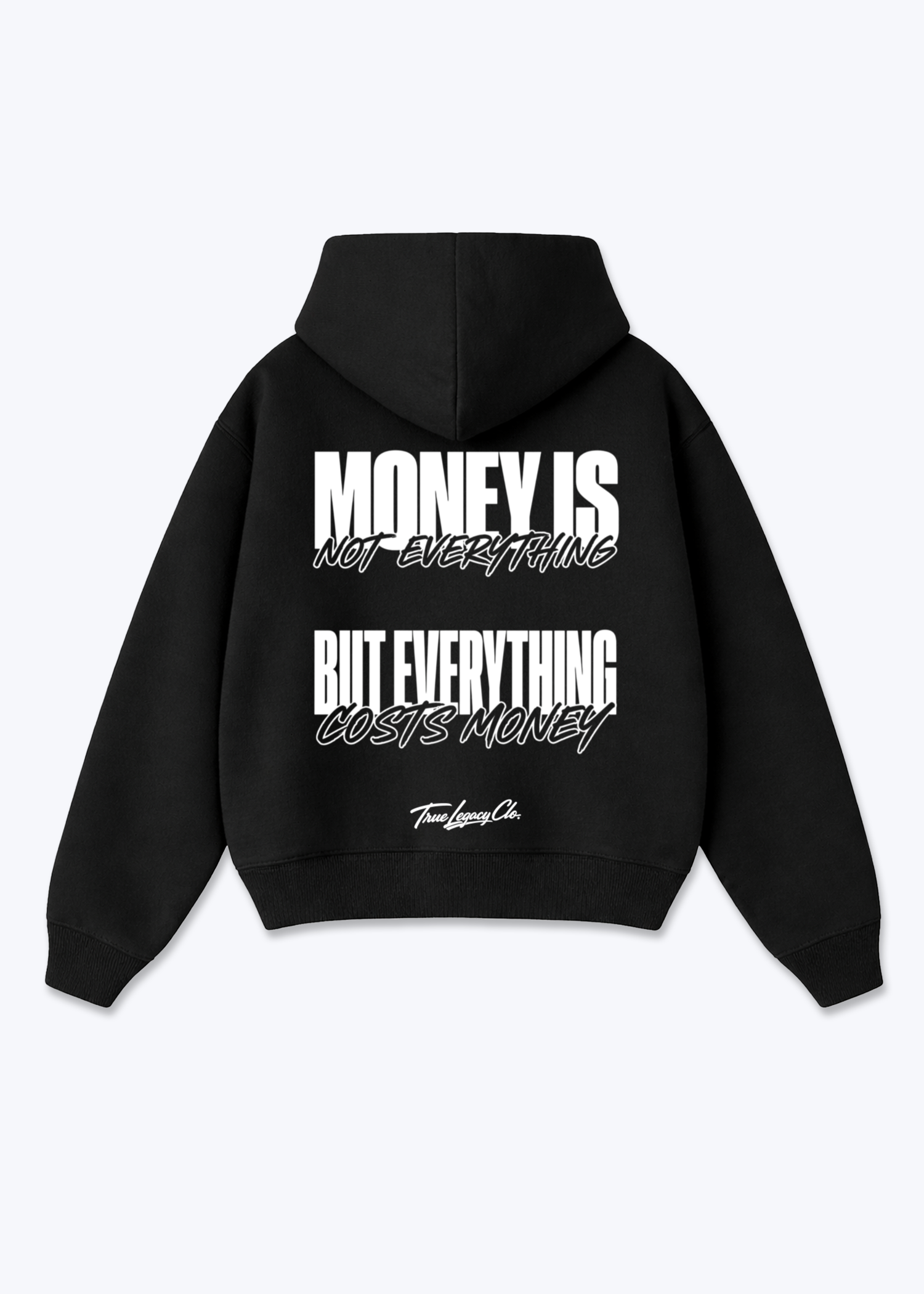 EVERYTHING COSTS MONEY - Oversized Hoodie - Black Back (Designed)