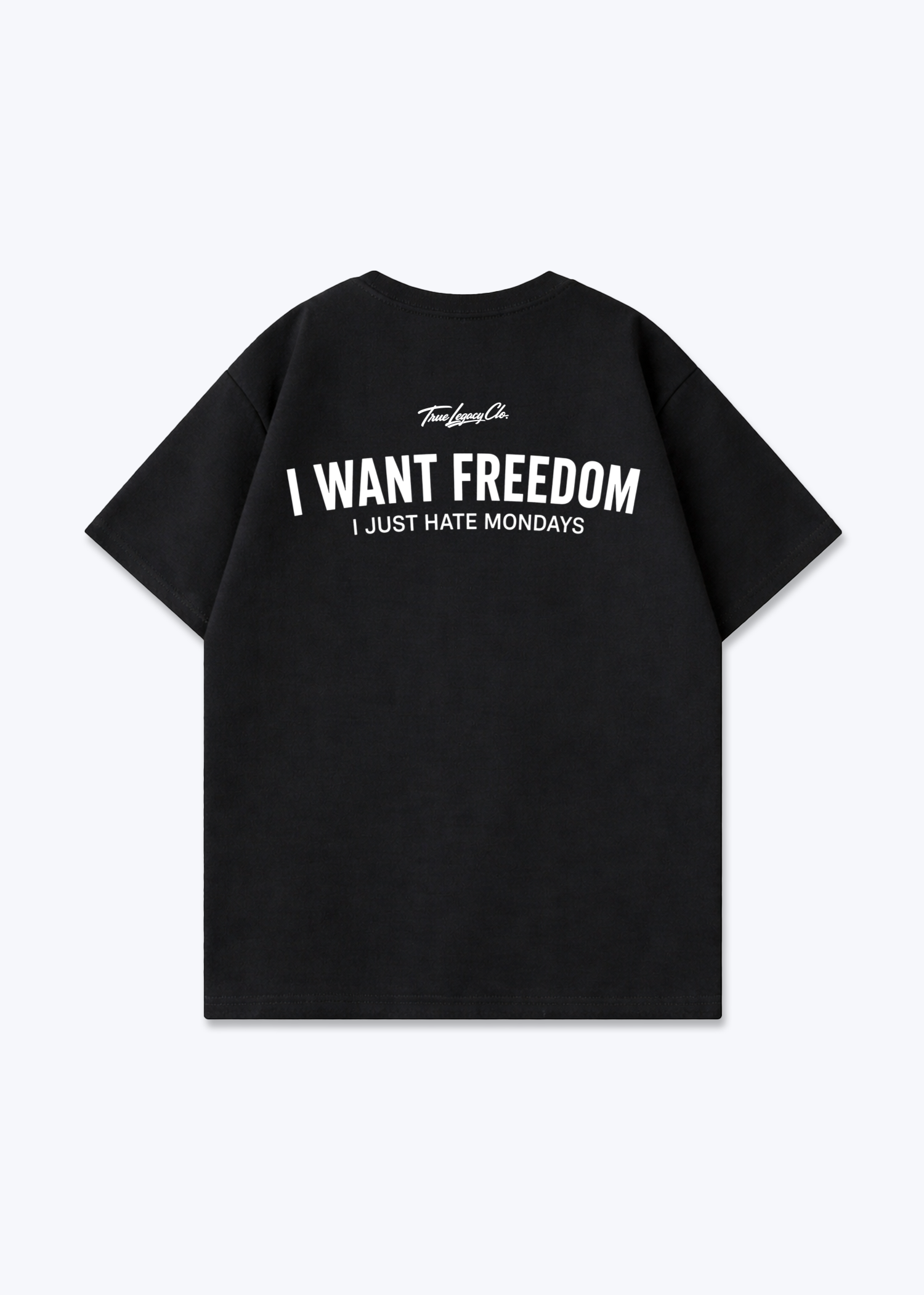 HATE MONDAYS - Oversized Shirt - Black Back (Designed)