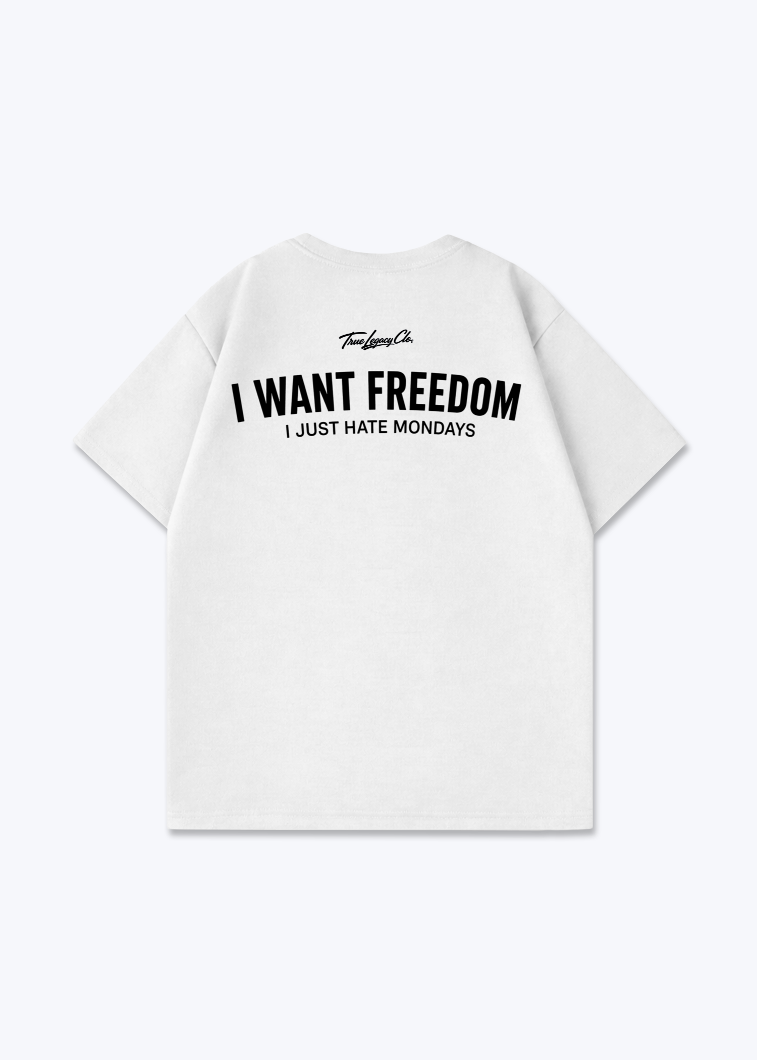 HATE MONDAYS - Oversized Shirt - White Back (Designed)