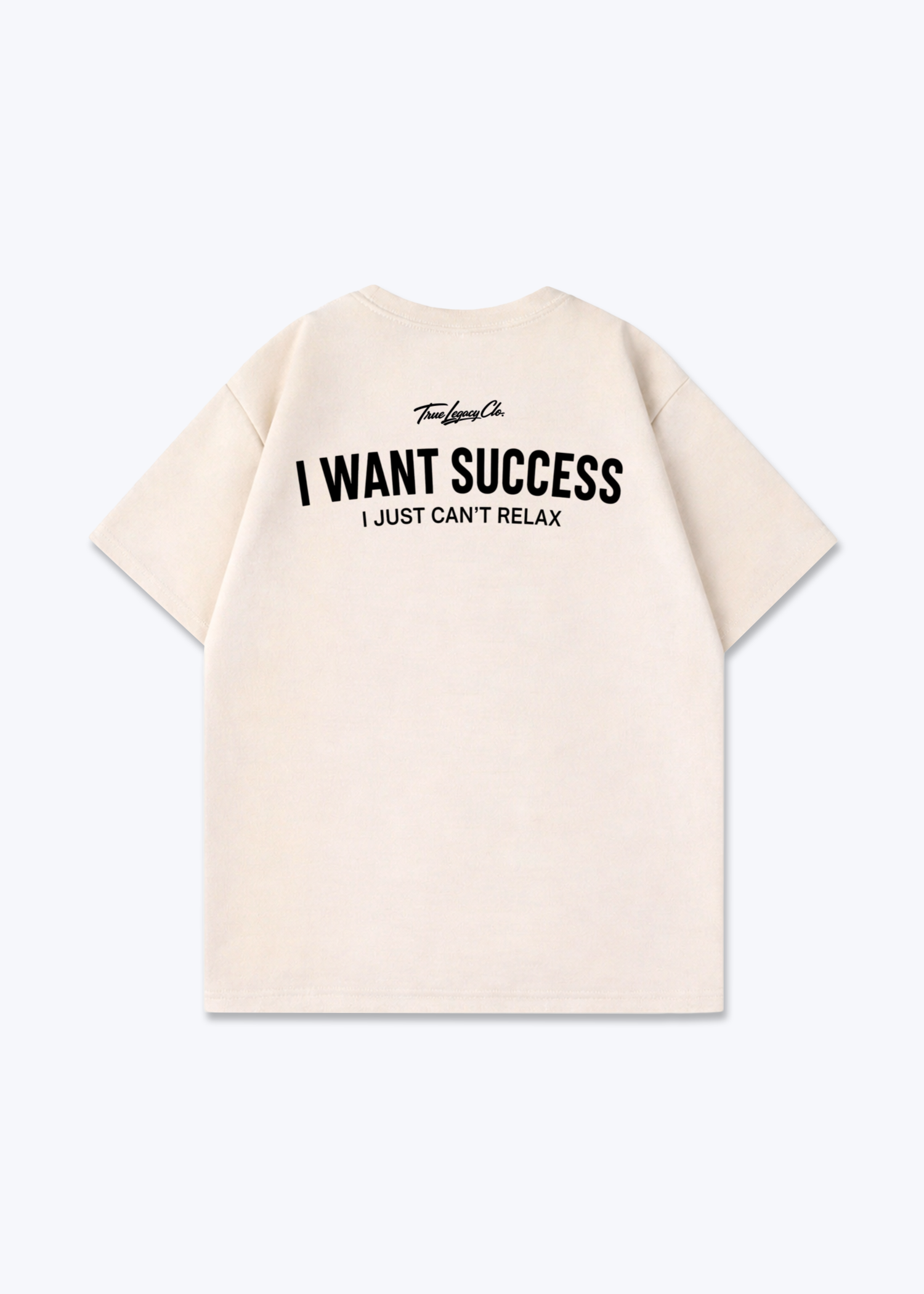 I JUST CAN'T RELAX - Oversized Shirt - Beige Back (Designed)
