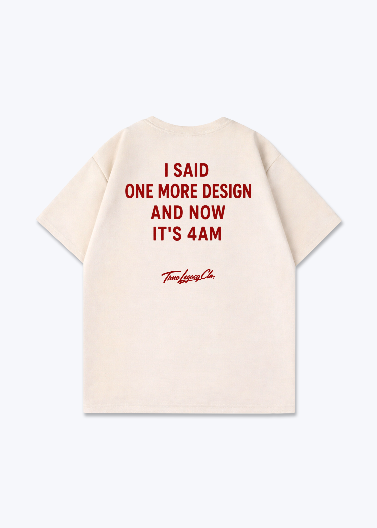 ONE MORE DESIGN - Oversized Shirt - Beige Back (Designed)