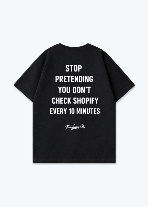 CHECK SHOPIFY EVERY 10 MINUTES - Oversized Shirt - Black Back (Designed)