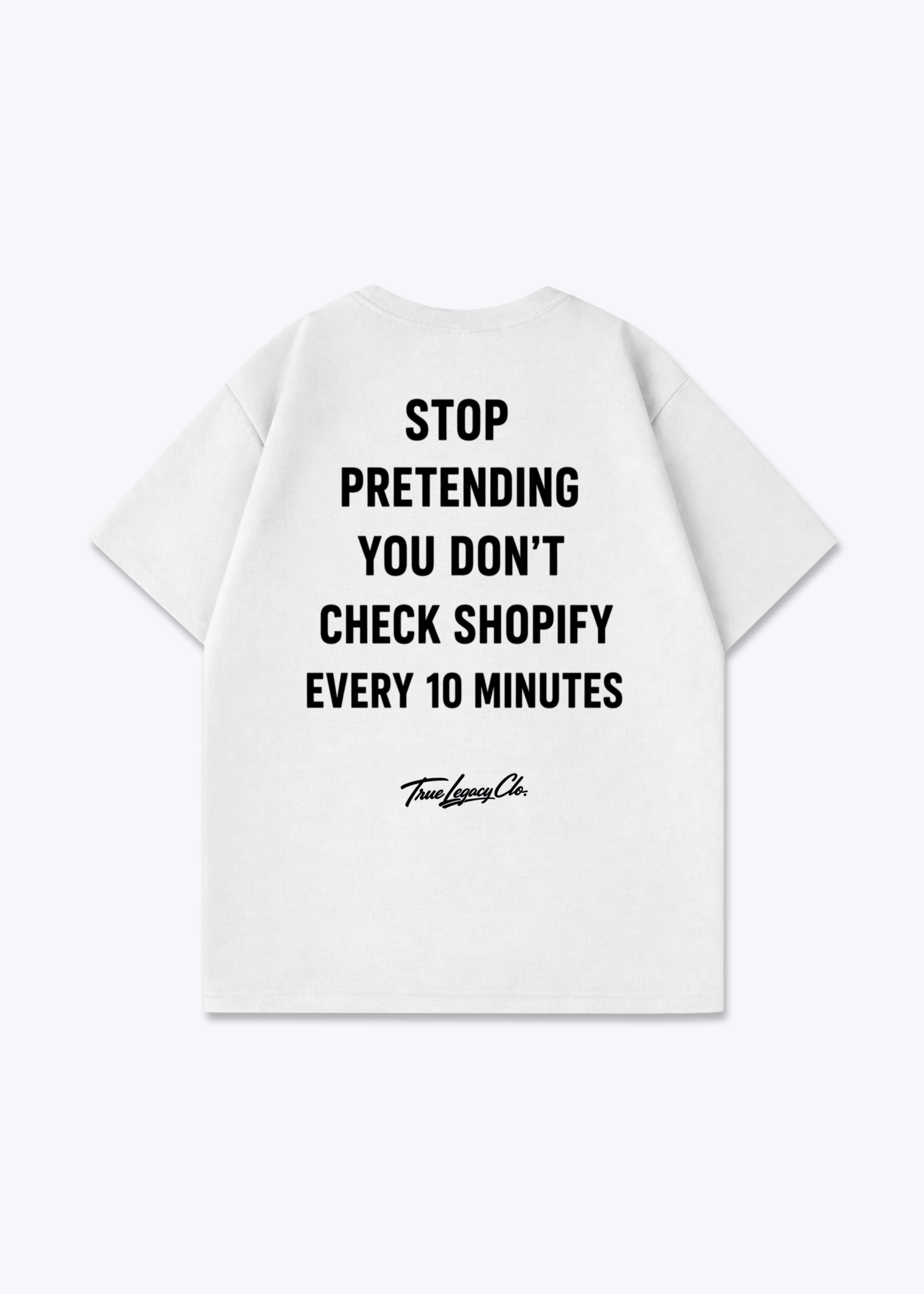 CHECK SHOPIFY EVERY 10 MINUTES - Oversized Shirt - White Back (Designed)