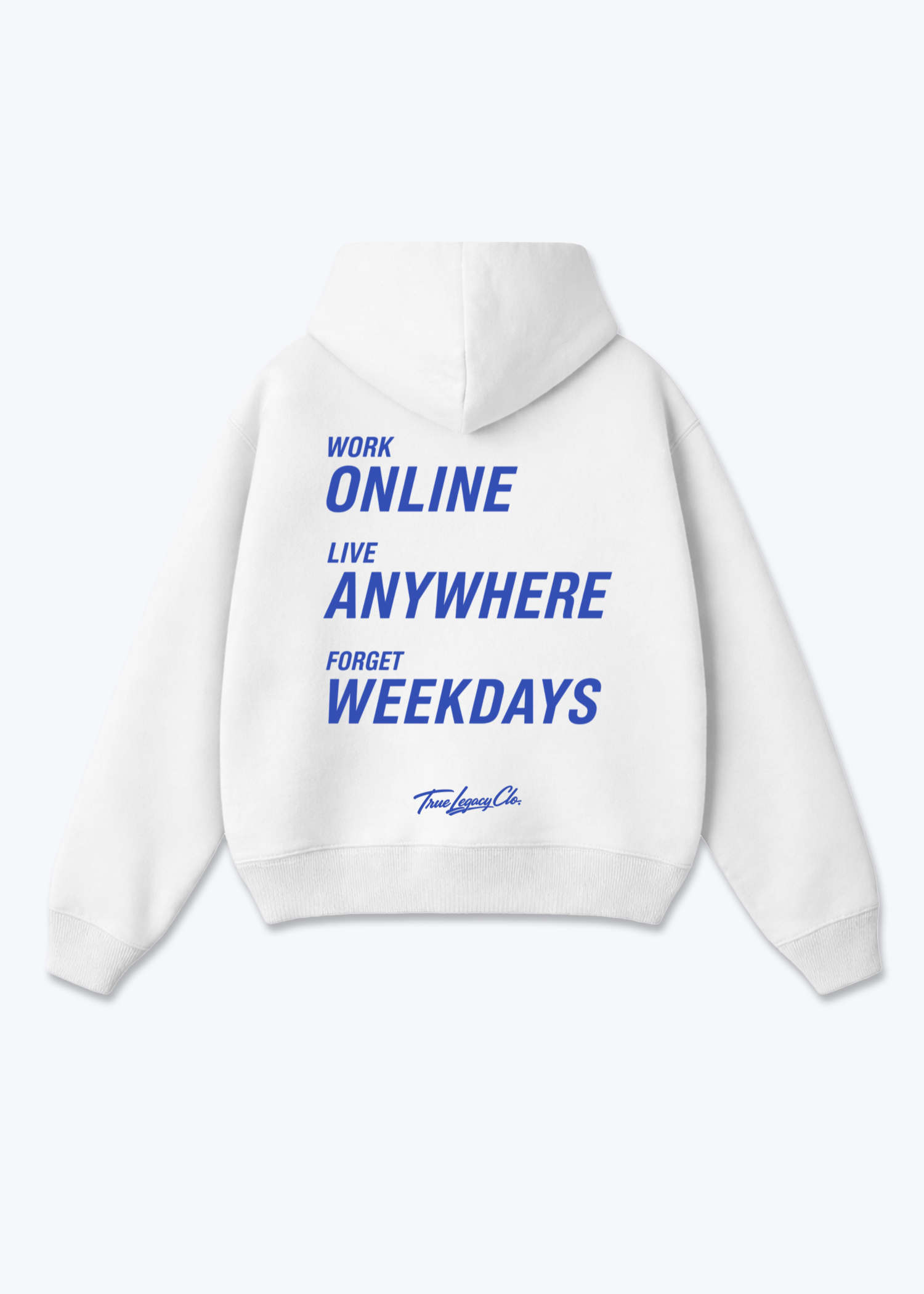 FORGET WEEKDAYS - Oversized Hoodie - White Back (Designed)