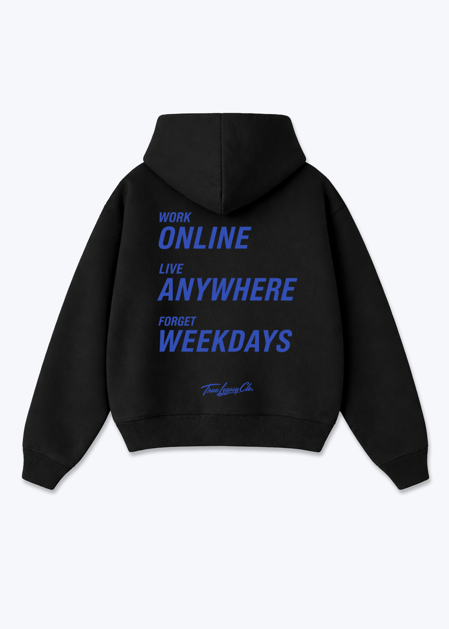 FORGET WEEKDAYS - Oversized Hoodie - Black Back (Designed)