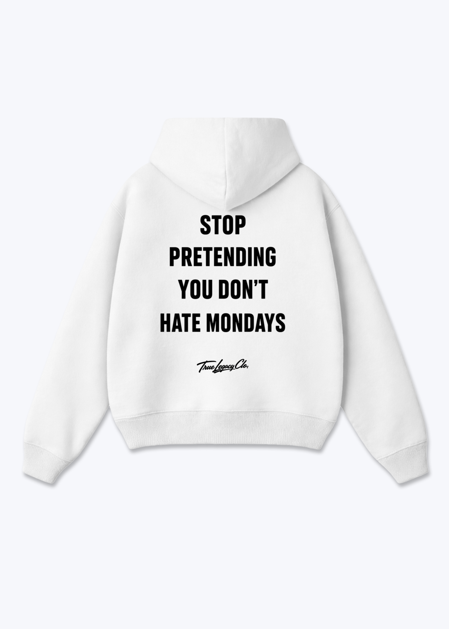 HATE MONDAYS - Oversized Hoodie - White Back (Designed)