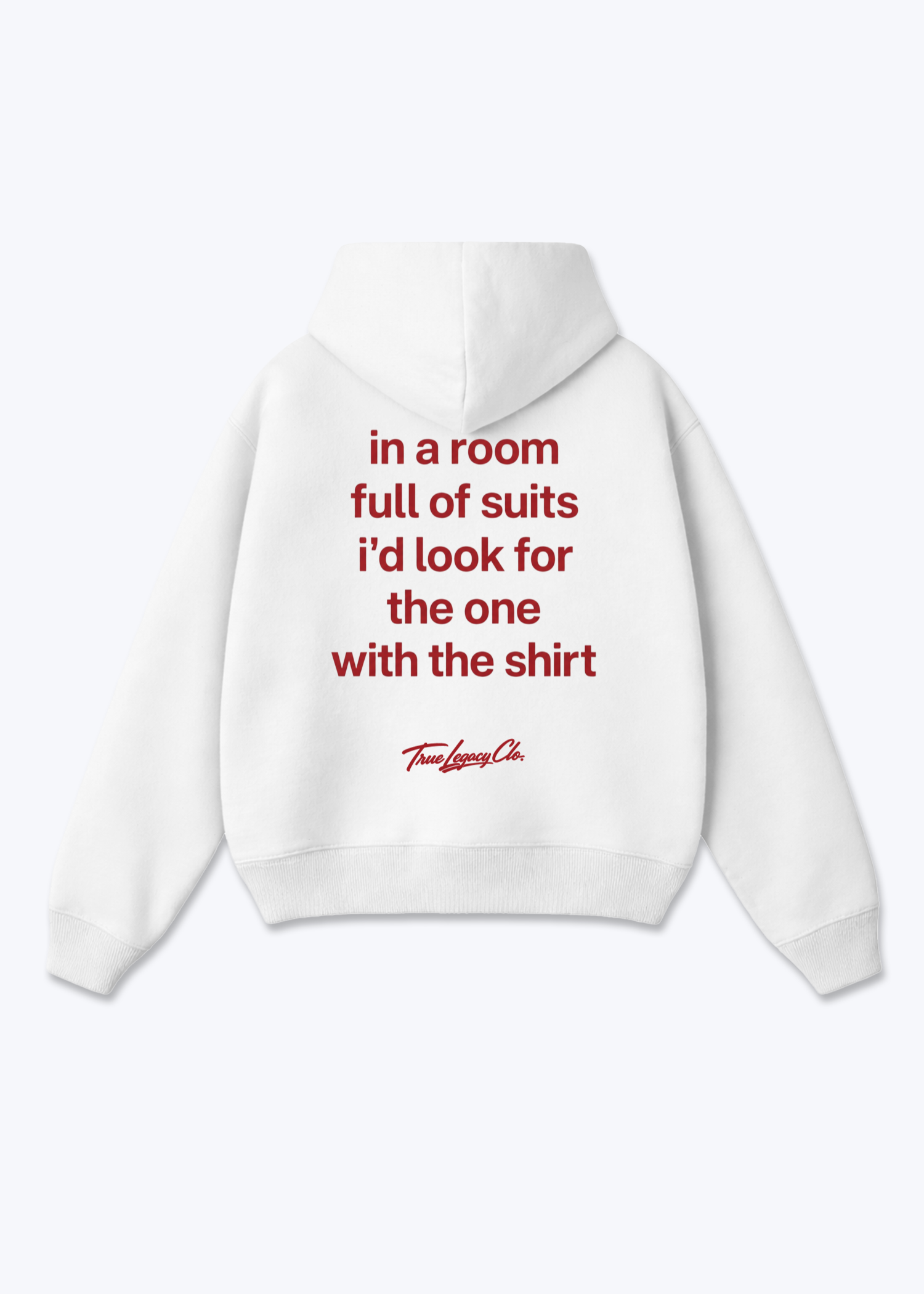 ONE WITH THE SHIRT - Oversized Hoodie - White Back (Designed)