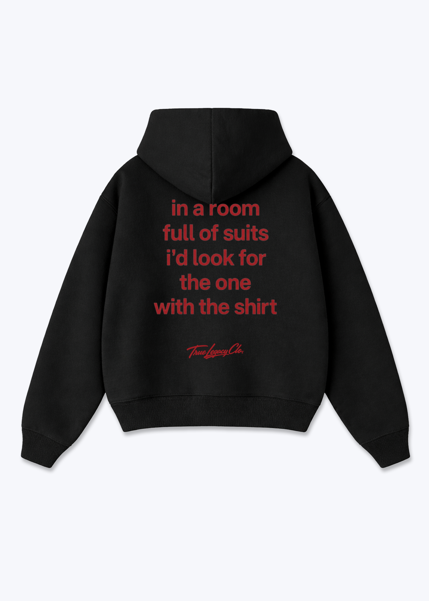 ONE WITH THE SHIRT - Oversized Hoodie - Black Back (Designed)