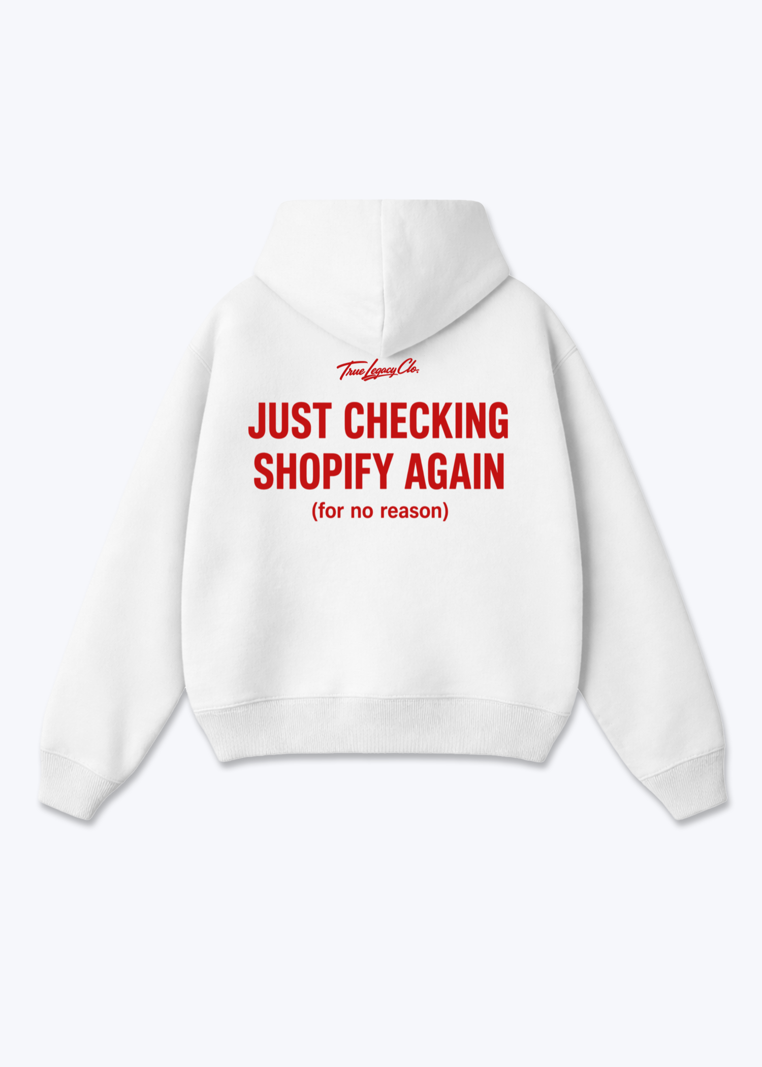 CHECKING SHOPIFY AGAIN - Oversized Hoodie - White Back (Designed)