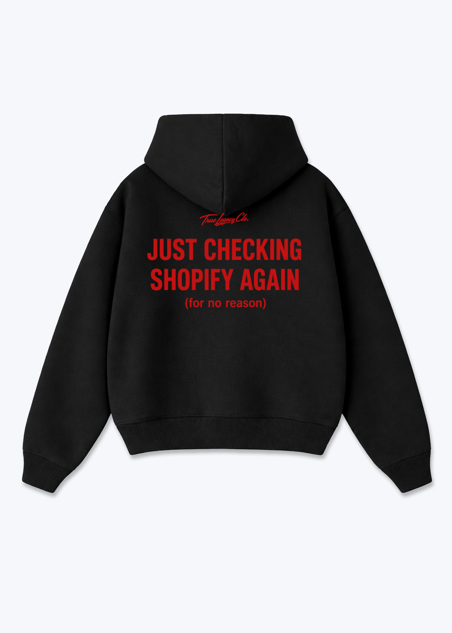CHECKING SHOPIFY AGAIN - Oversized Hoodie - Black Back (Designed)