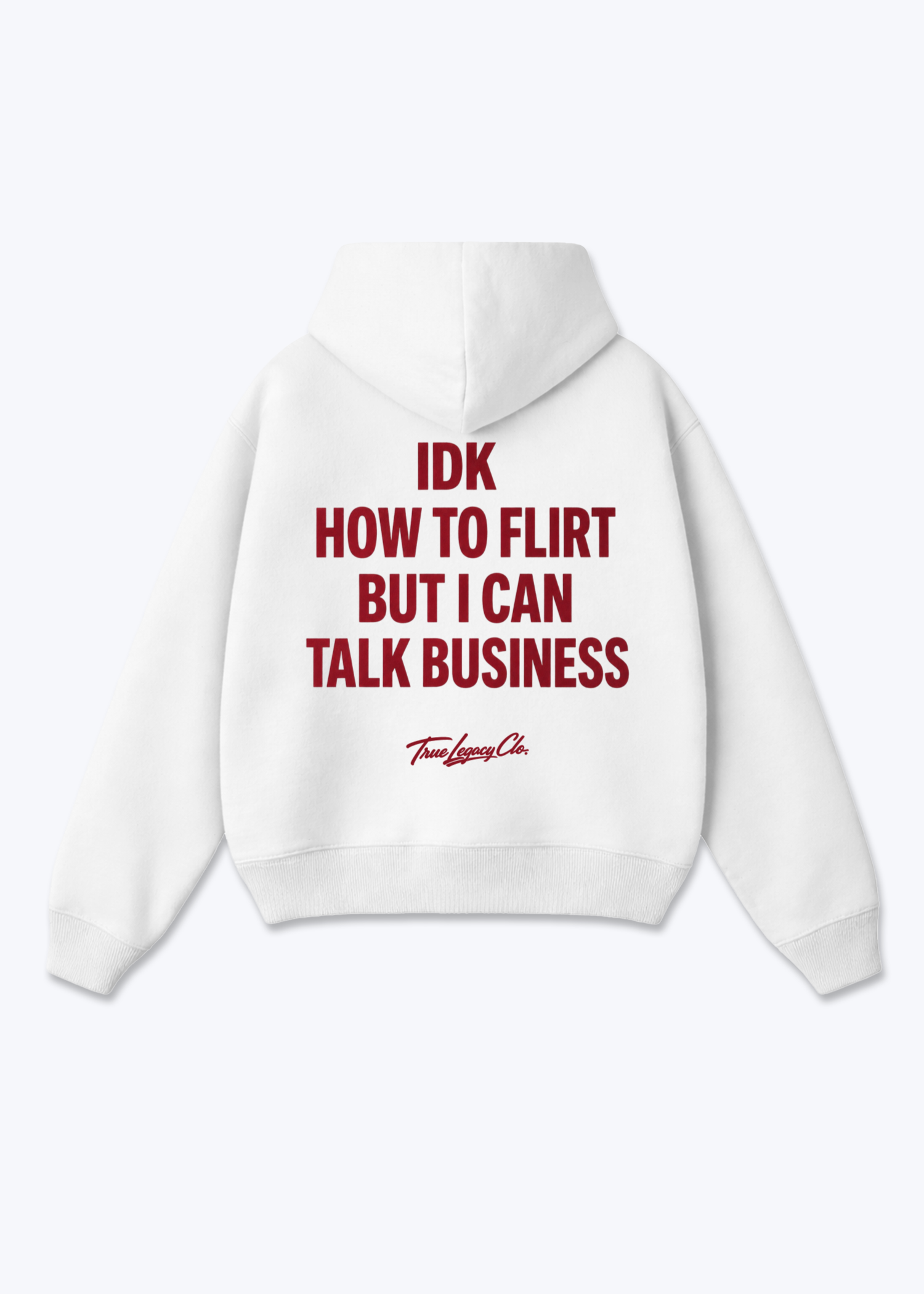 I CAN TALK BUSINESS - Oversized Hoodie - White Back (Designed)