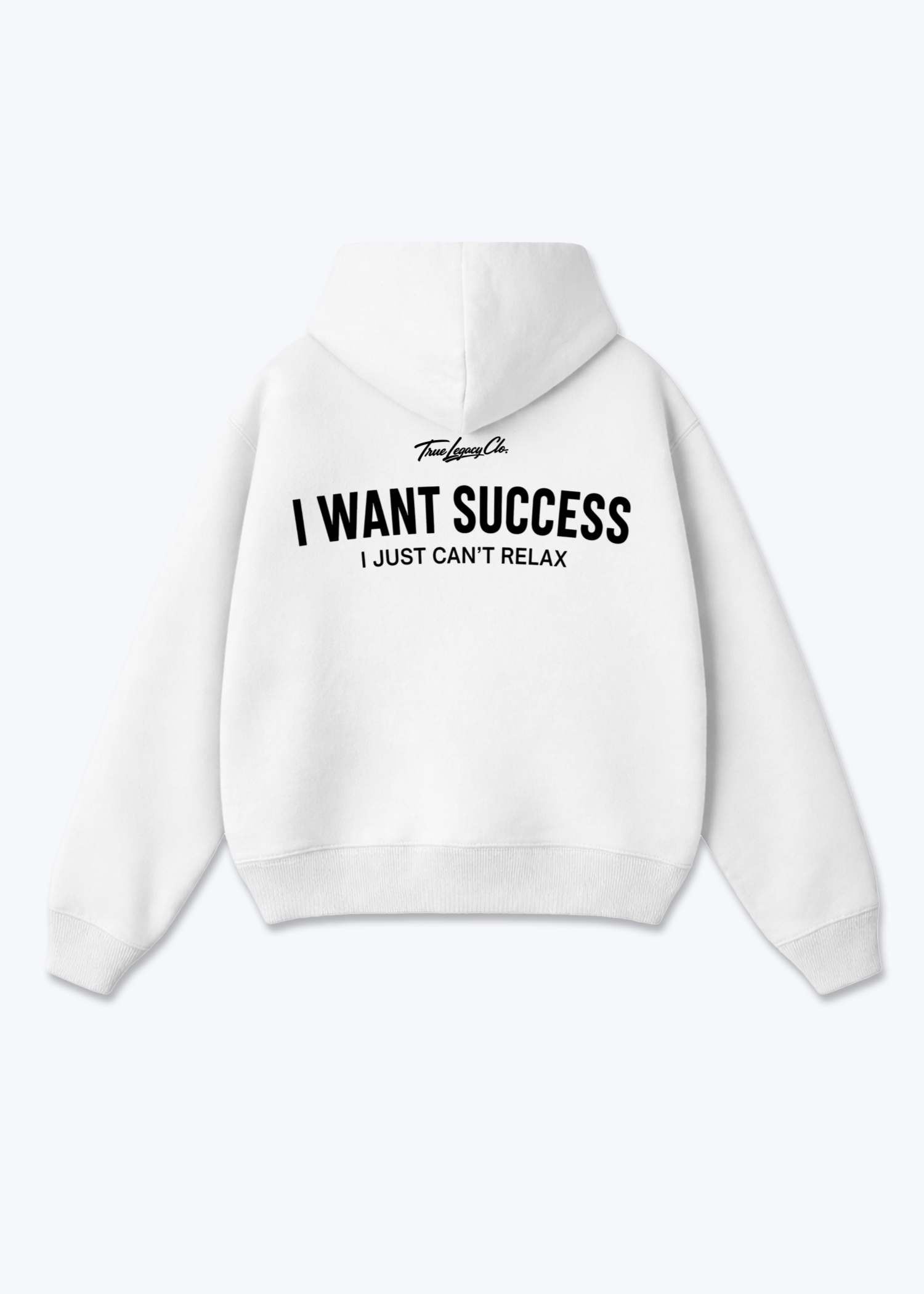 I JUST CAN'T RELAX - Oversized Hoodie - White Back (Designed)