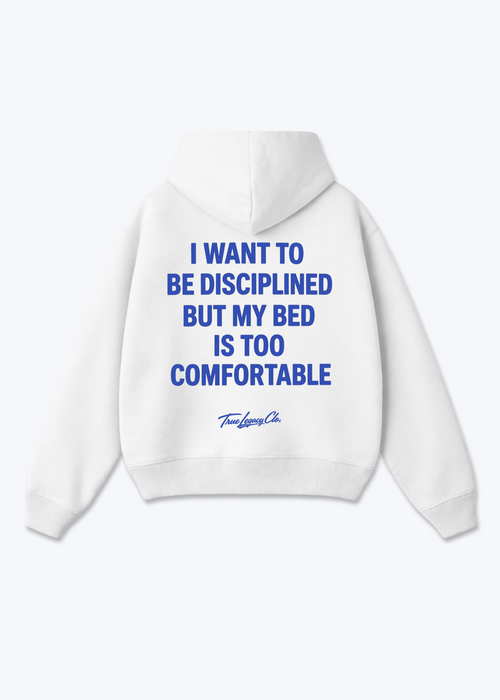 BED TO COMFORTABLE - Oversized Hoodie - White Back (Designed)