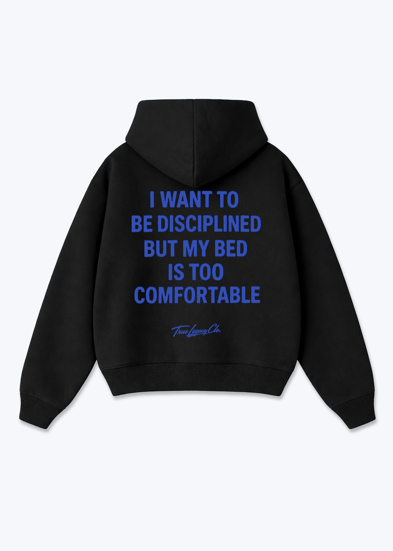 BED TO COMFORTABLE - Oversized Hoodie - Black Back (Designed)