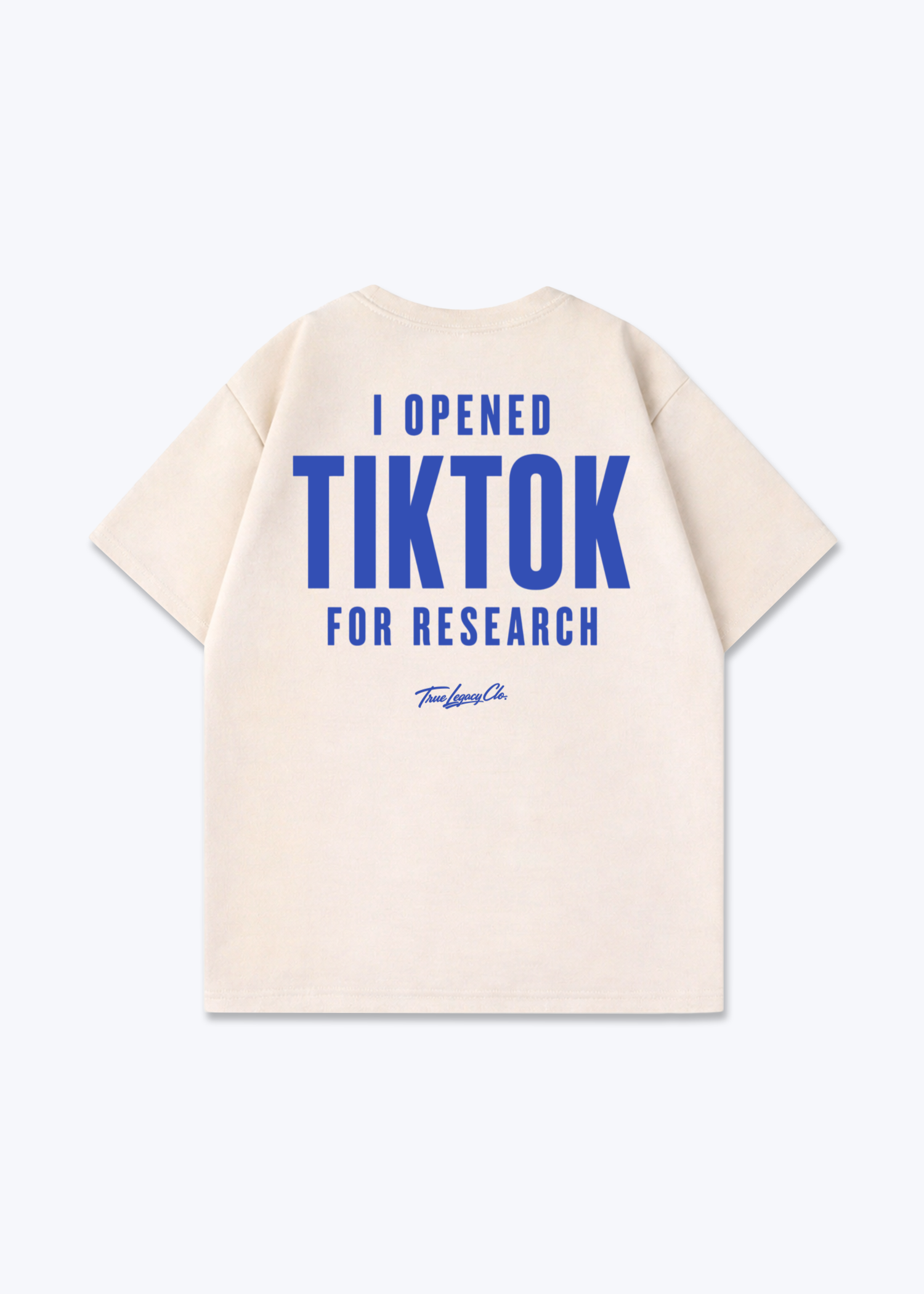 TIKTOK FOR RESEARCH - Oversized Shirt - Beige Back (Designed)