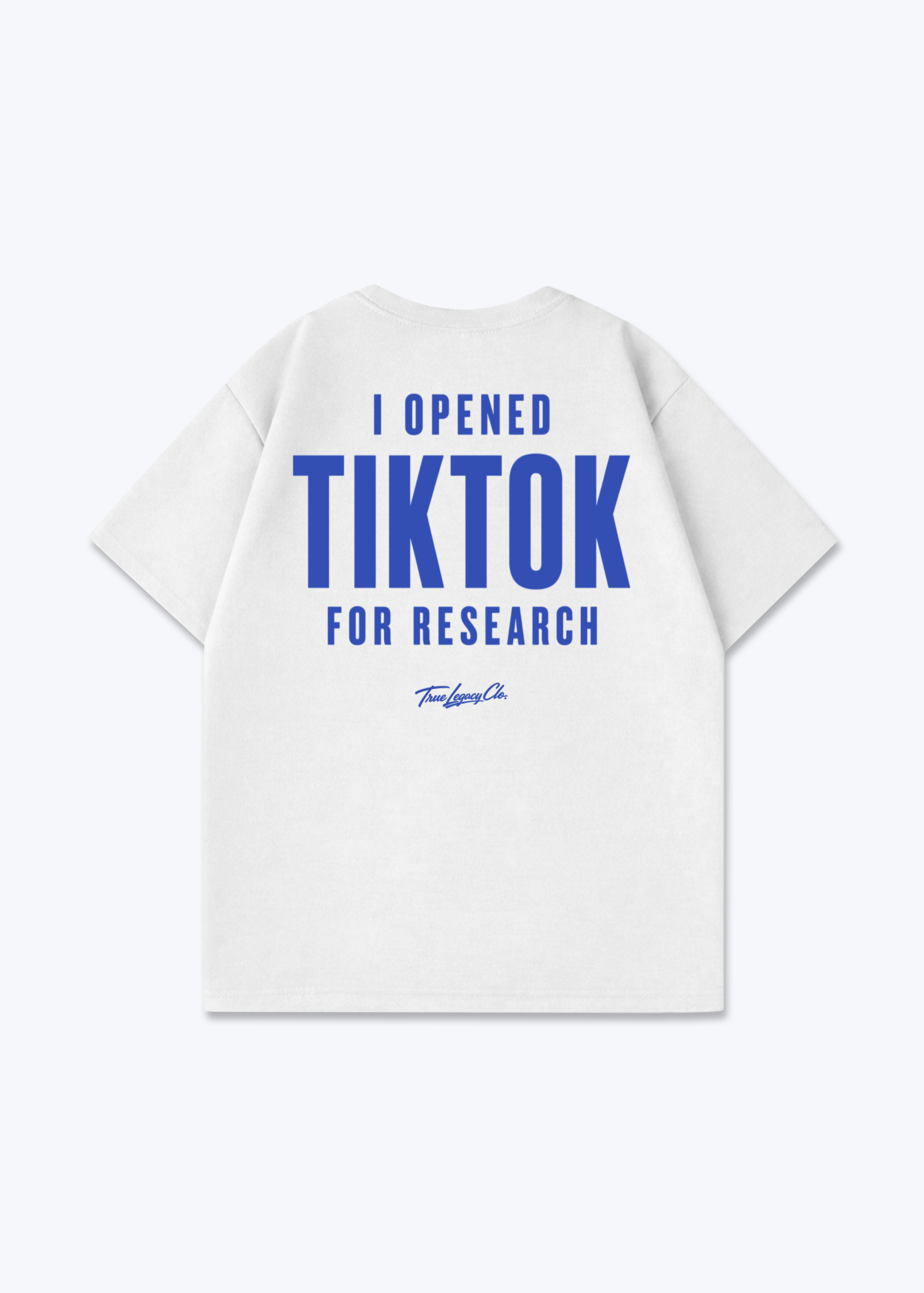 TIKTOK FOR RESEARCH - Oversized Shirt - White Back (Designed)