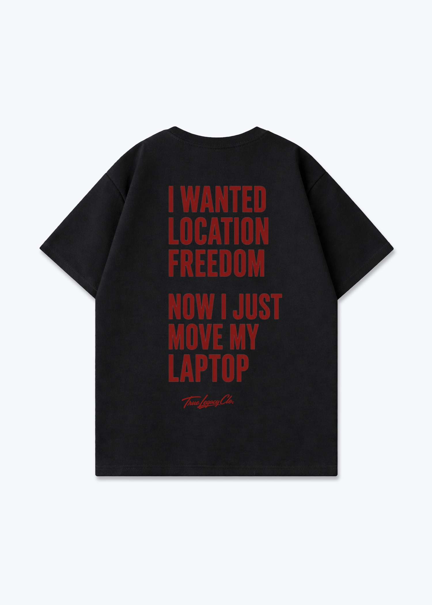 WANTED LOCATION FREEDOM - Oversized Shirt - Black Back (Designed)