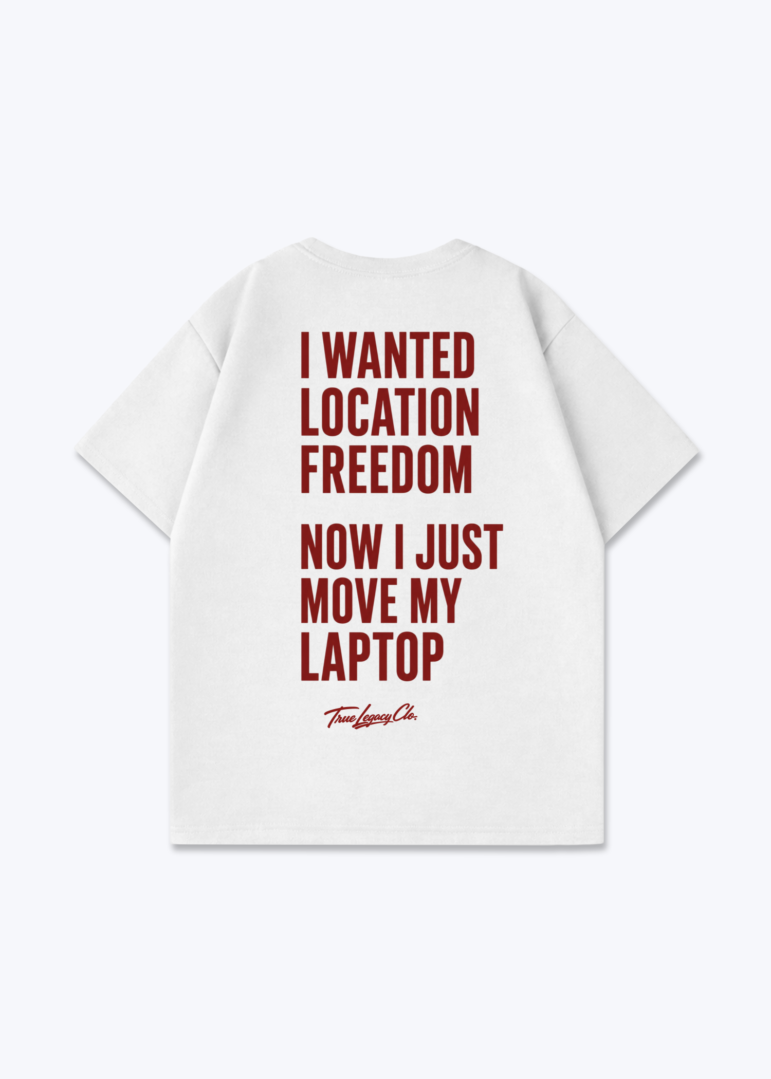 WANTED LOCATION FREEDOM - Oversized Shirt - White Back (Designed)