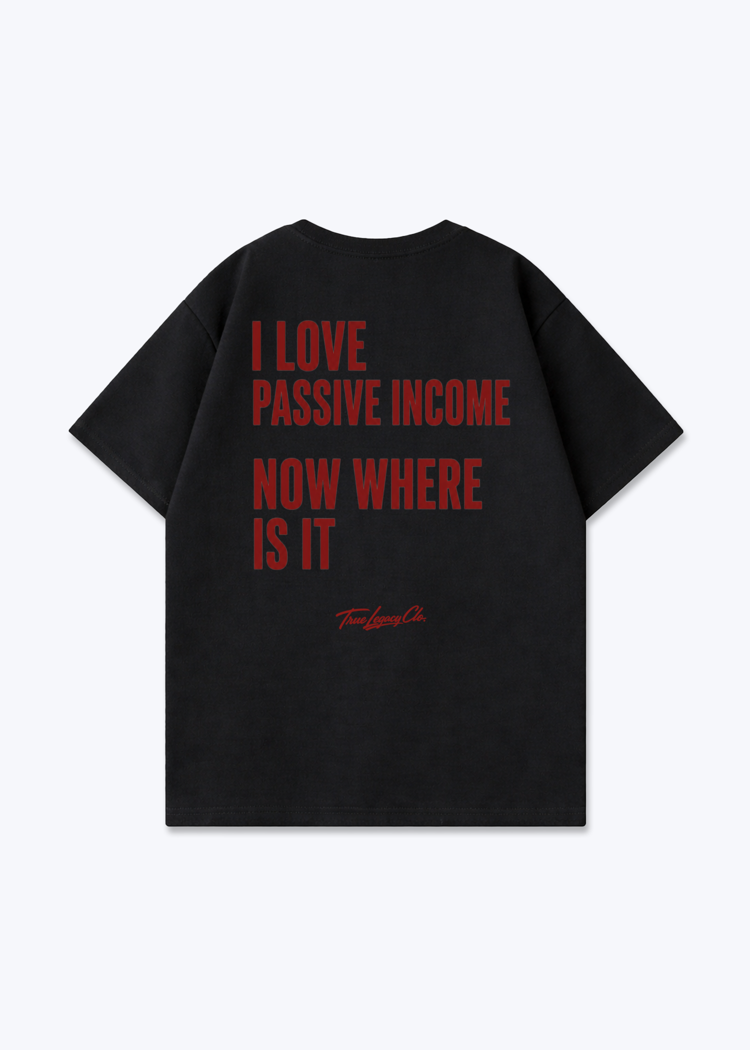 WHERE IS PASSIVE INCOME - Oversized Shirt - Black Back (Designed)